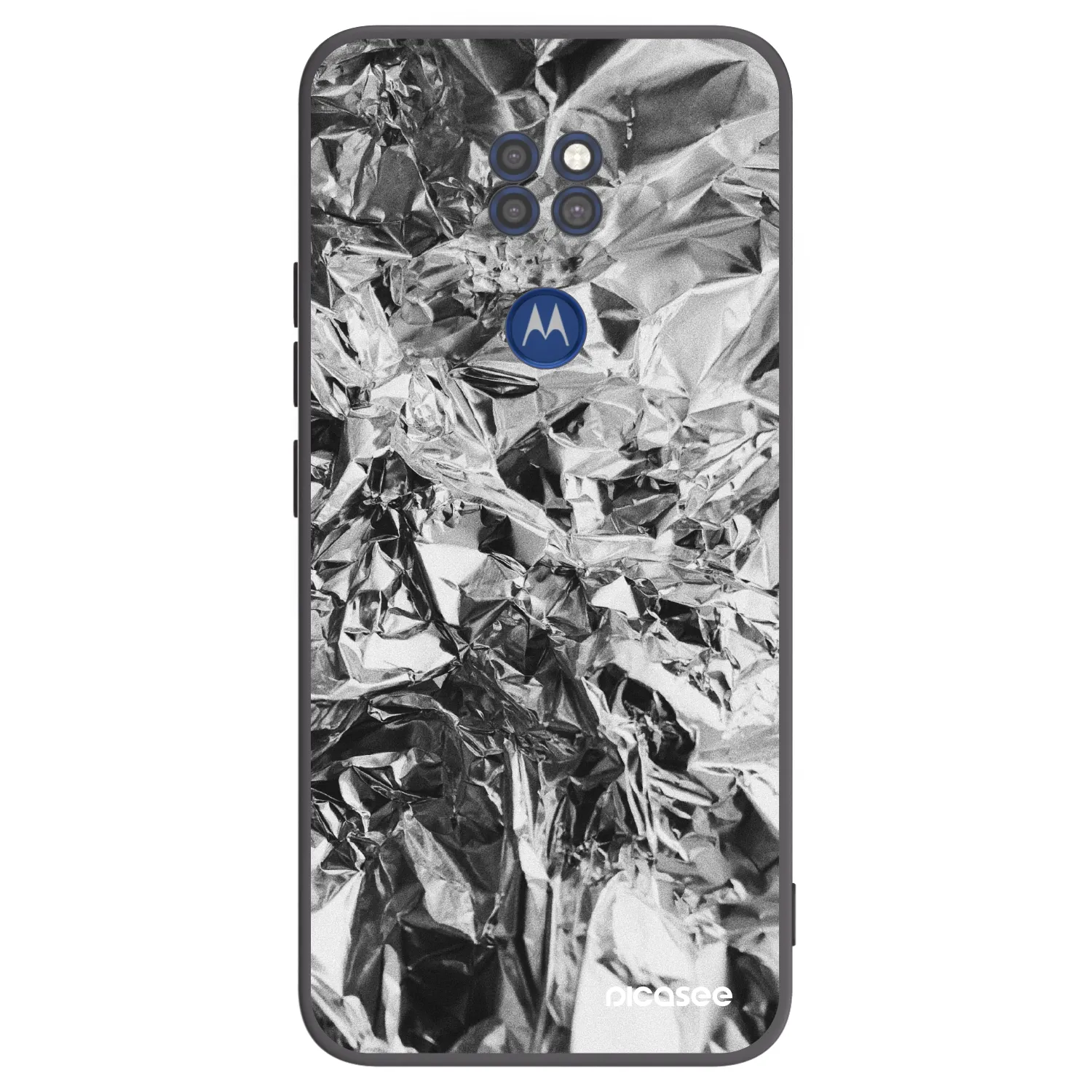 Picasee silikónový čierny obal pre Motorola Moto G9 Play - Chrome