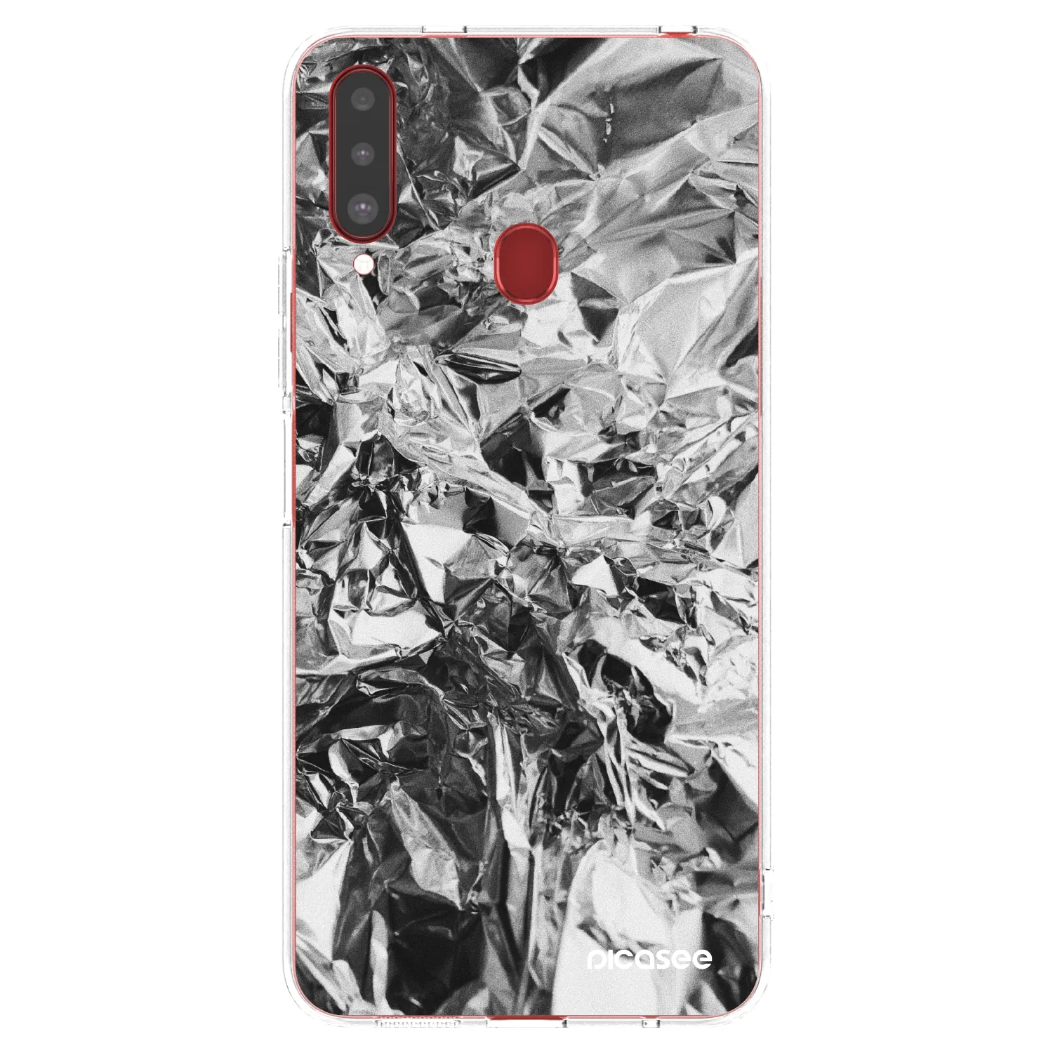 Picasee silikónový prehľadný obal pre Samsung Galaxy A20s - Chrome