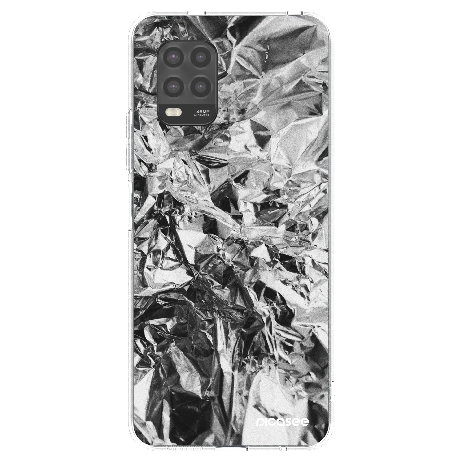 Silikónový prehľadný obal pre Xiaomi Mi 10 Lite - Chrome