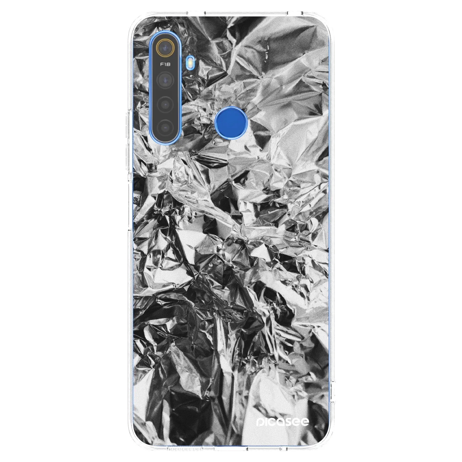Picasee silikónový prehľadný obal pre Realme 5 - Chrome