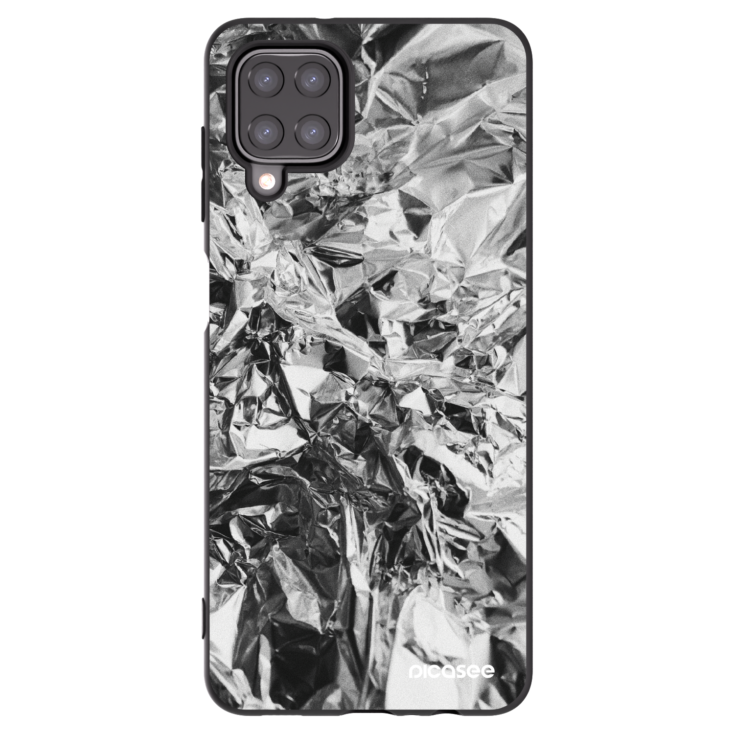 Picasee silikónový čierny obal pre Samsung Galaxy A12 A125F - Chrome