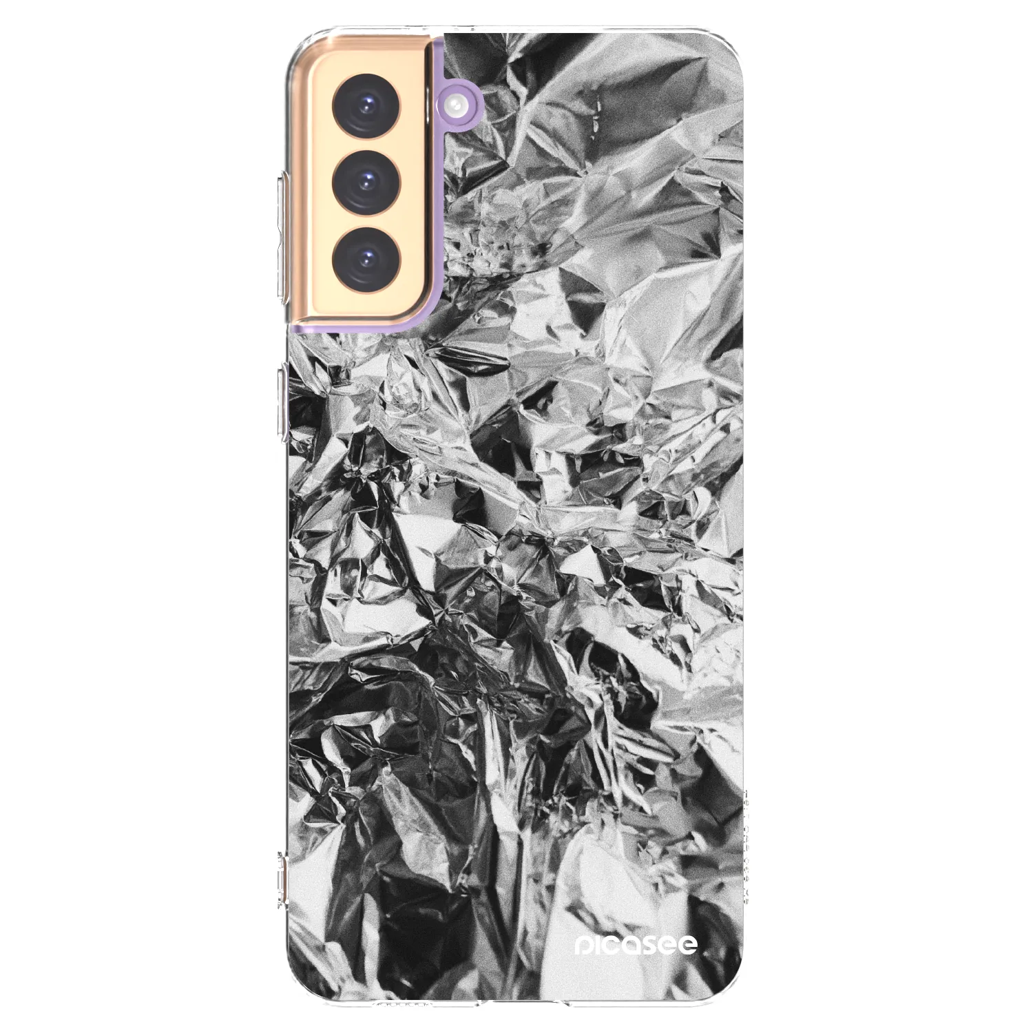 Picasee silikónový prehľadný obal pre Samsung Galaxy S21+ 5G G996F - Chrome
