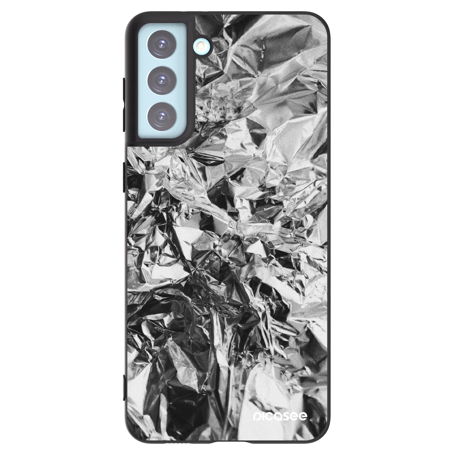 Picasee silikónový čierny obal pre Samsung Galaxy S21+ 5G G996F - Chrome