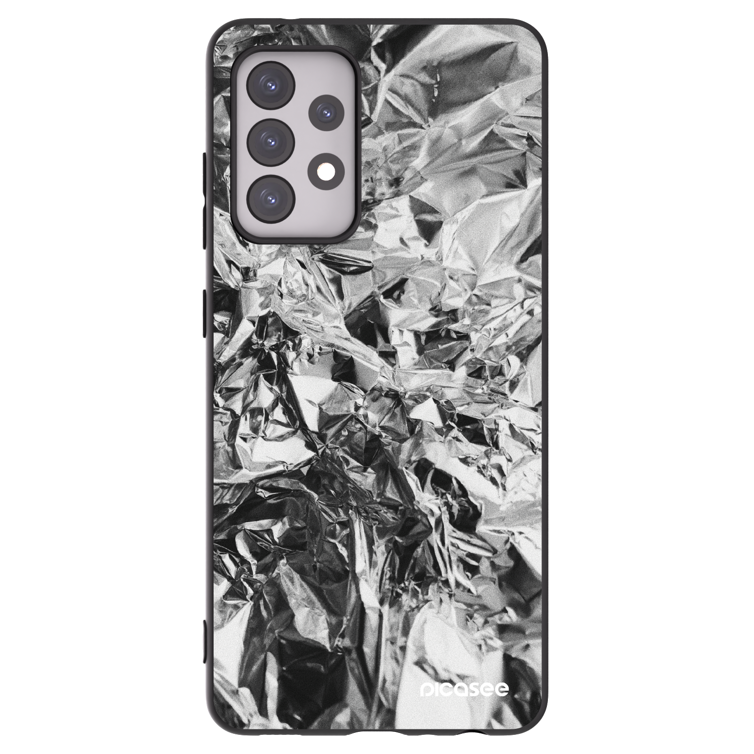 Picasee silikónový čierny obal pre Samsung Galaxy A52 5G A525F - Chrome