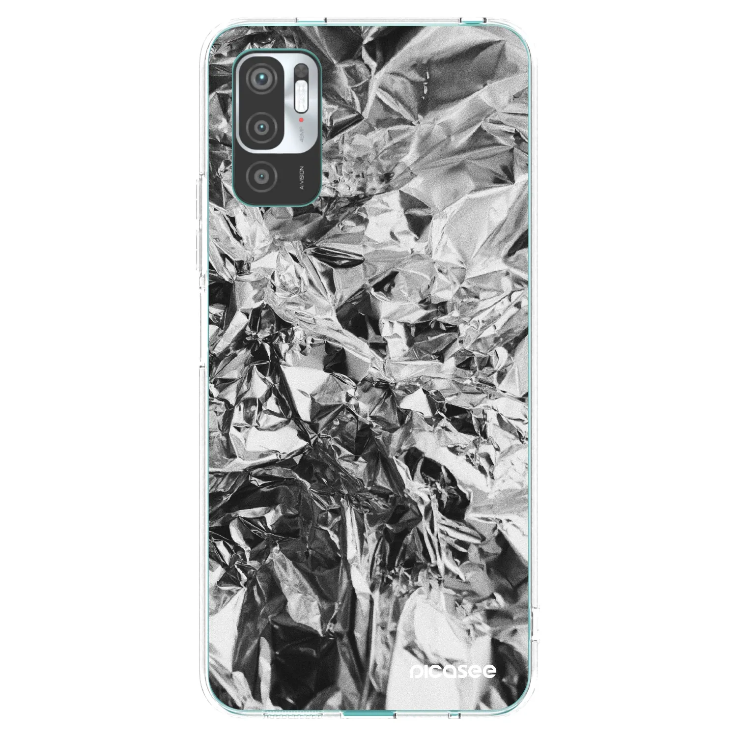 Picasee silikónový prehľadný obal pre Xiaomi Redmi Note 10 5G - Chrome