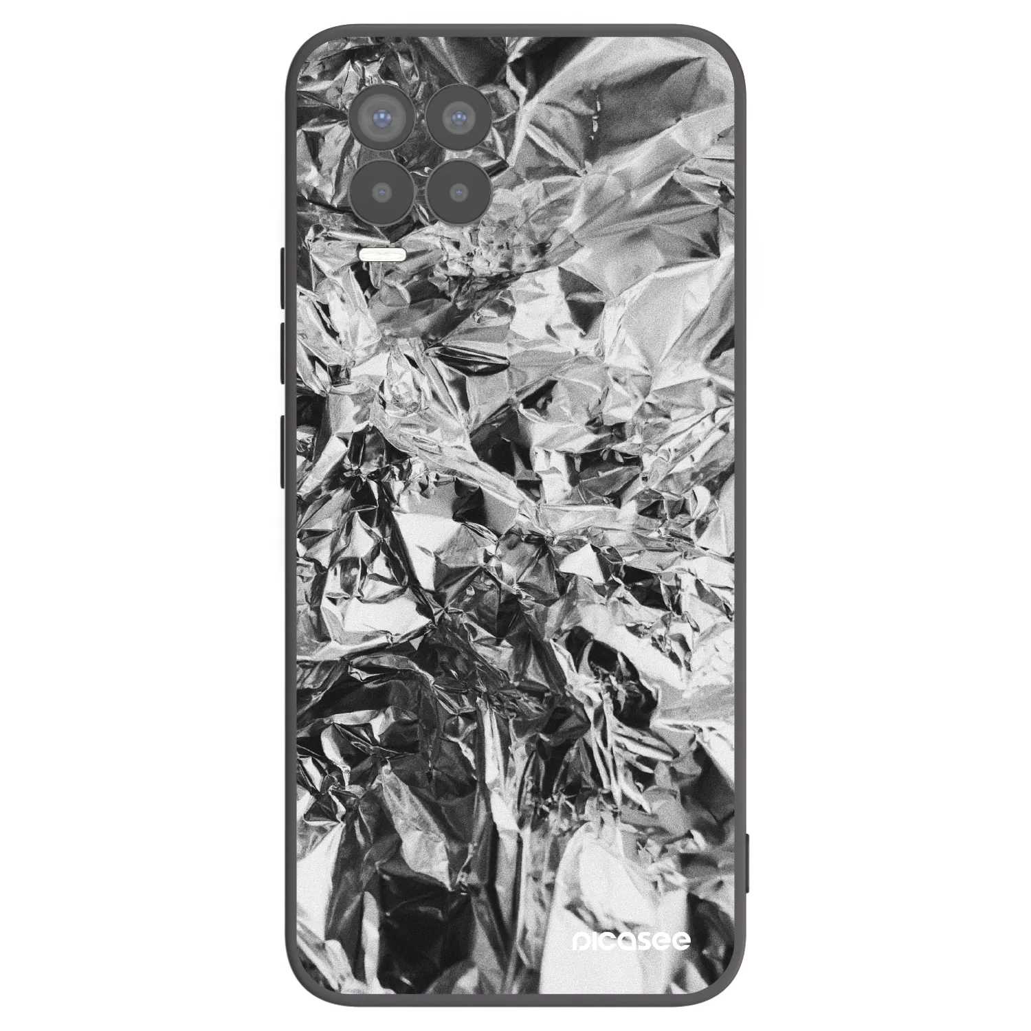 Picasee silikónový čierny obal pre Realme 8 Pro - Chrome