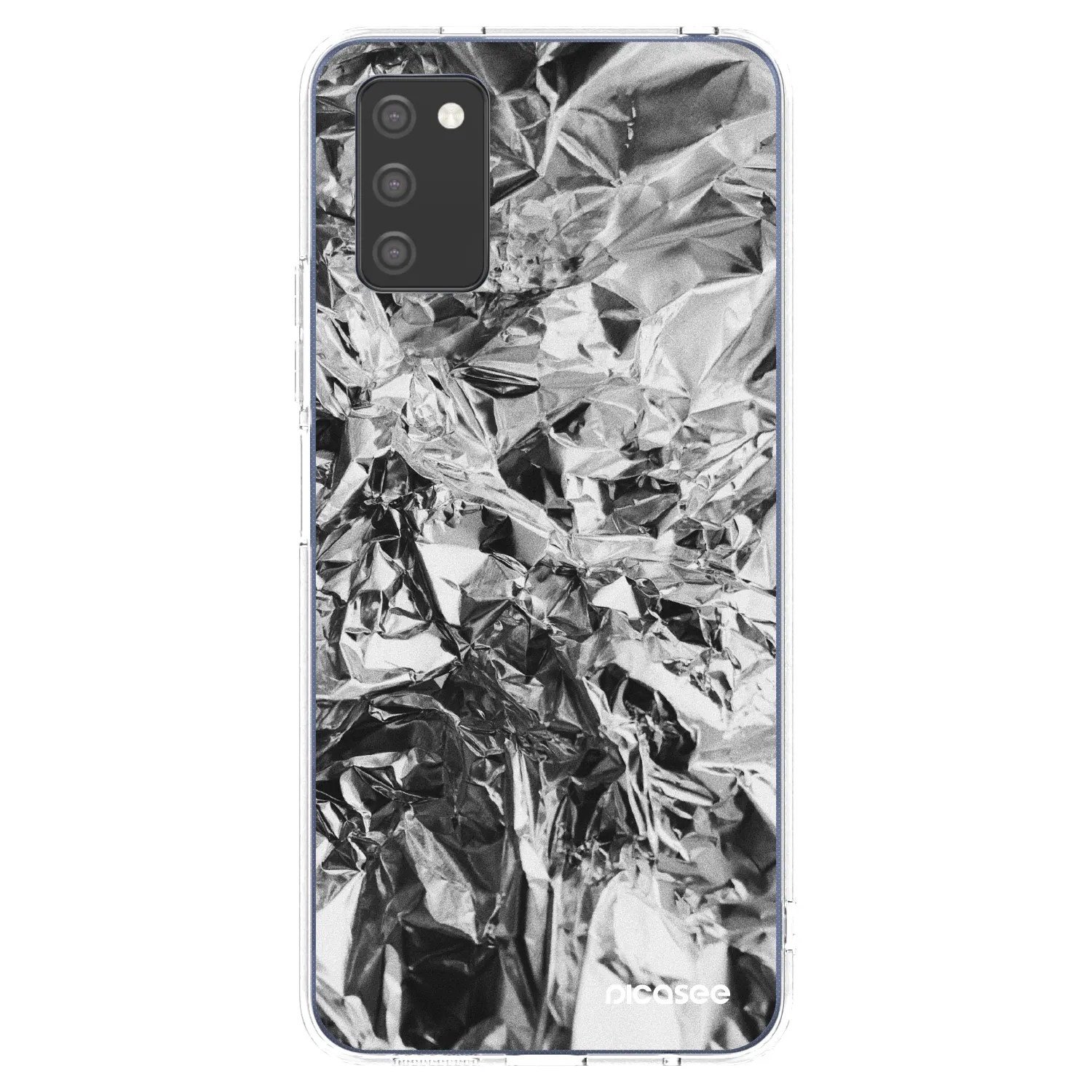 Picasee silikónový prehľadný obal pre Samsung Galaxy A02s A025G - Chrome