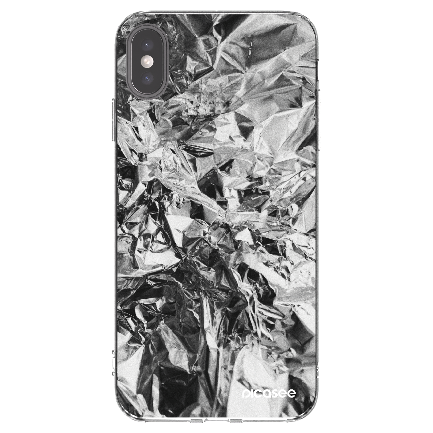 Picasee silikónový prehľadný obal pre Apple iPhone XS Max - Chrome