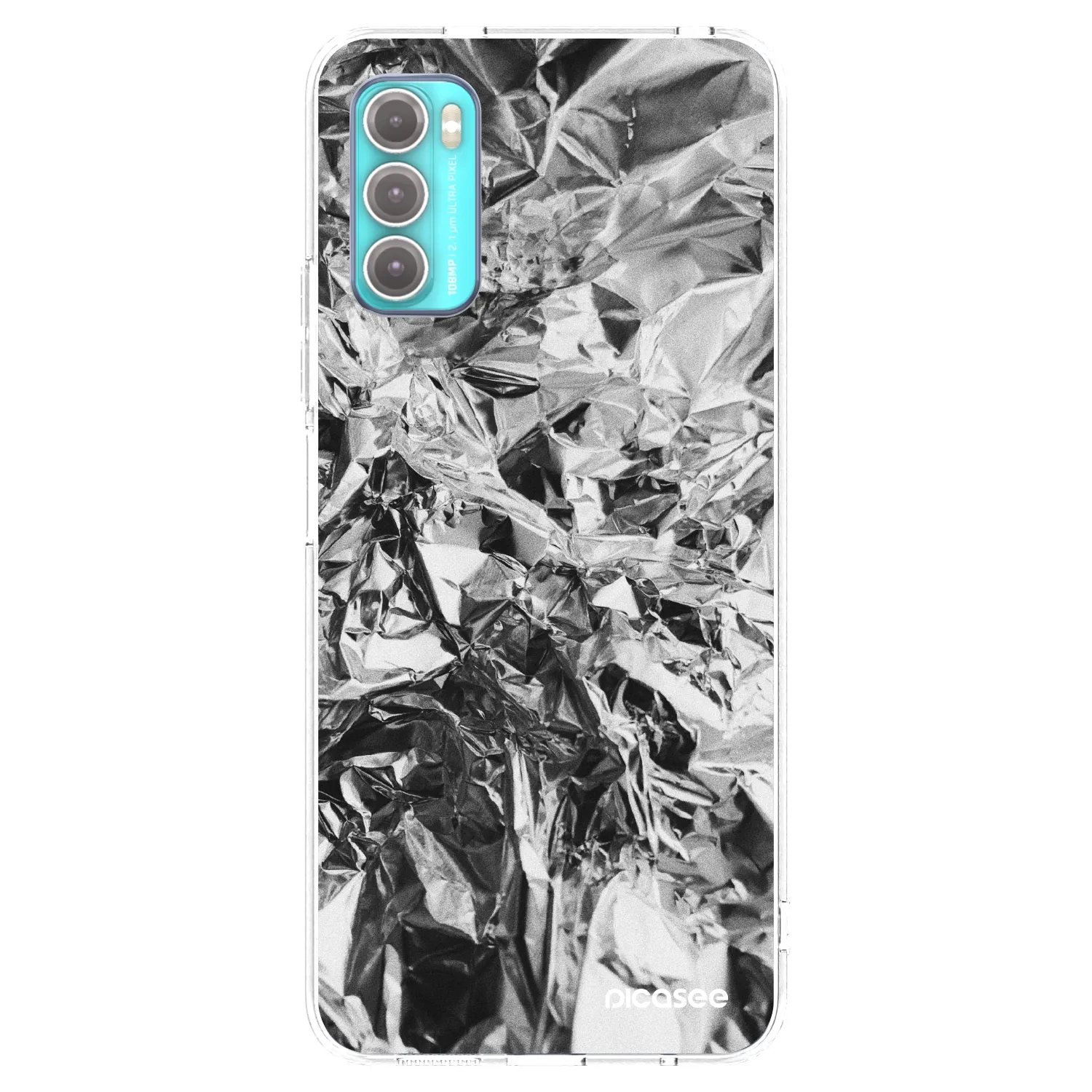 Picasee silikónový prehľadný obal pre Motorola Moto G60 - Chrome