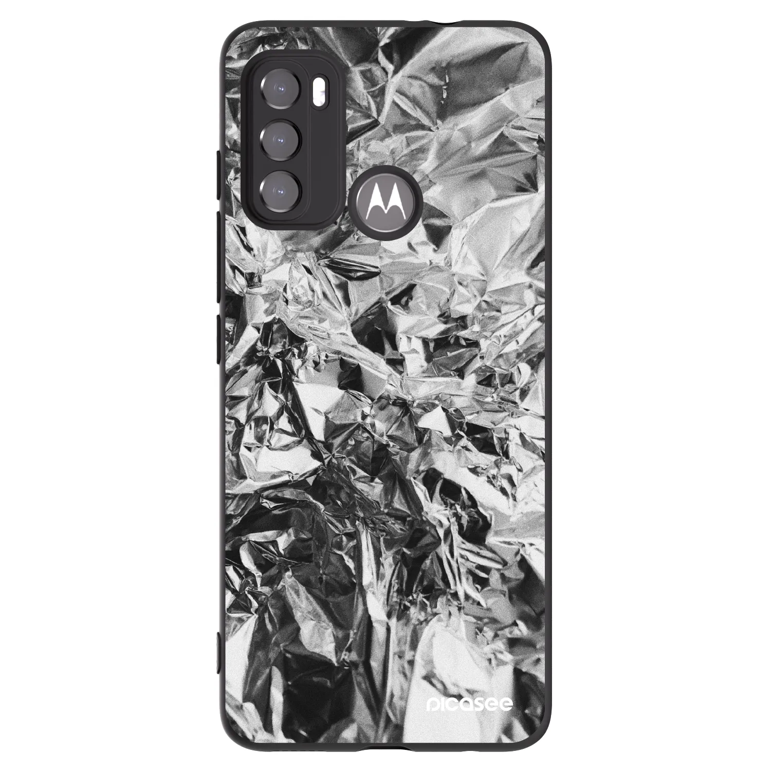 Picasee silikónový čierny obal pre Motorola Moto G60 - Chrome