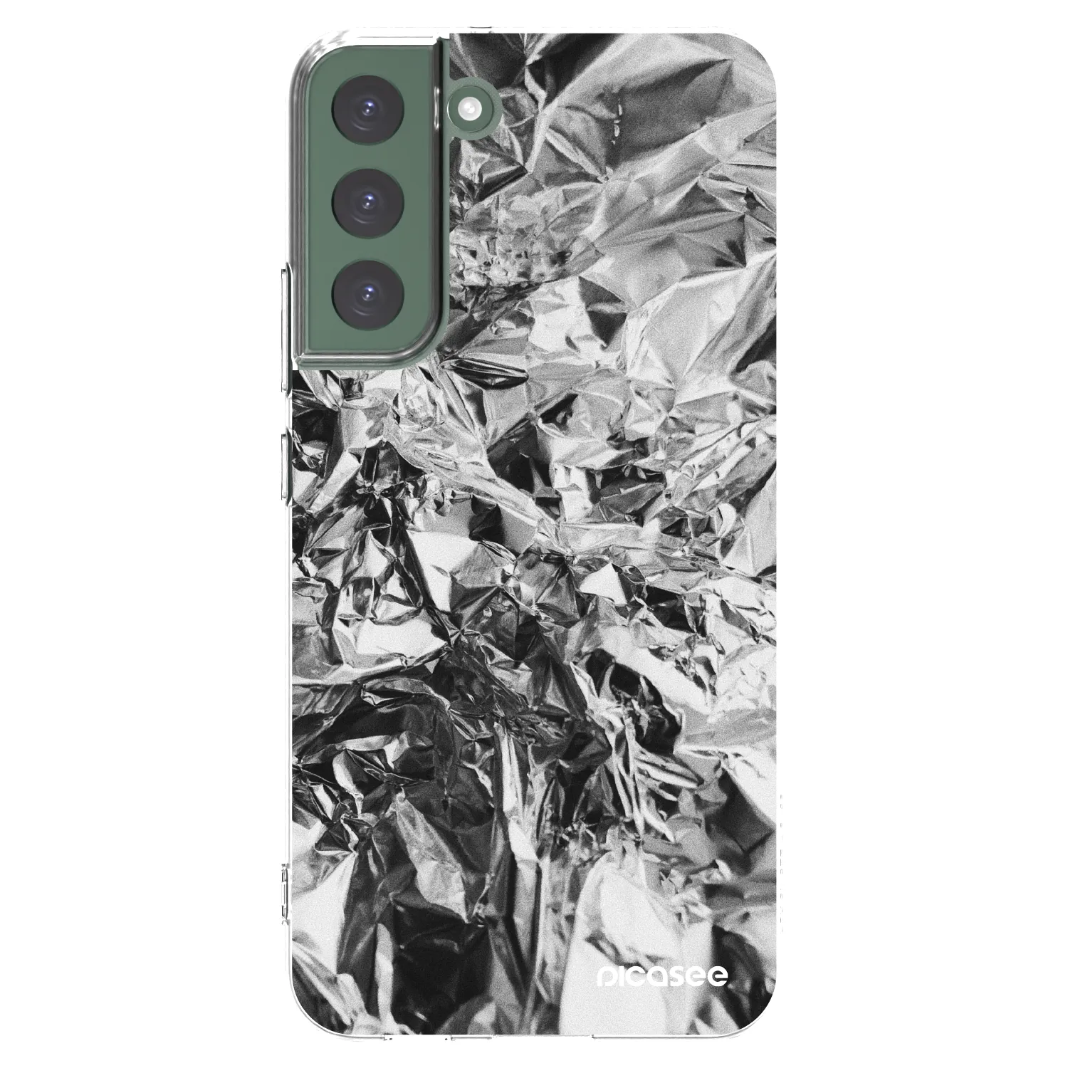Picasee silikónový prehľadný obal pre Samsung Galaxy S22+ 5G - Chrome