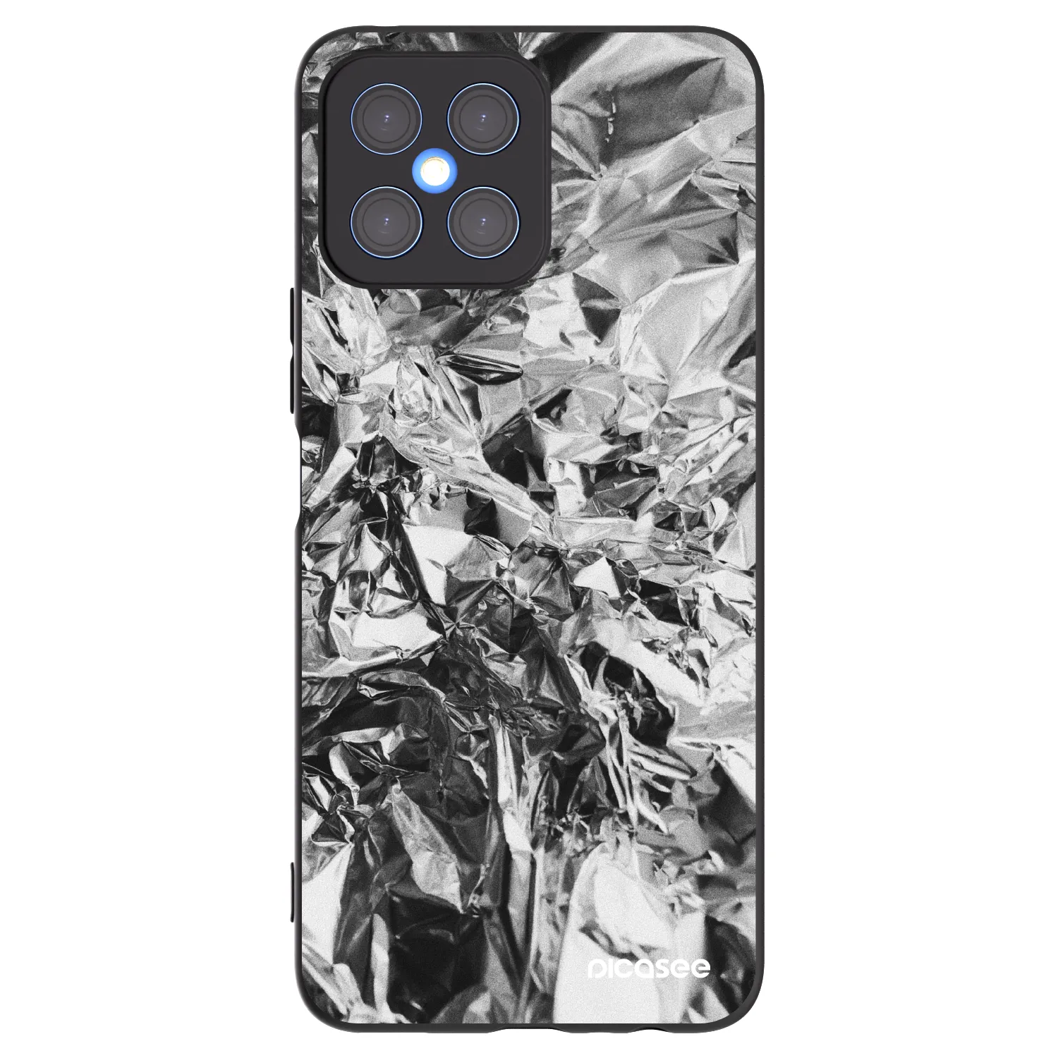 Picasee silikónový čierny obal pre Honor X8 4G - Chrome