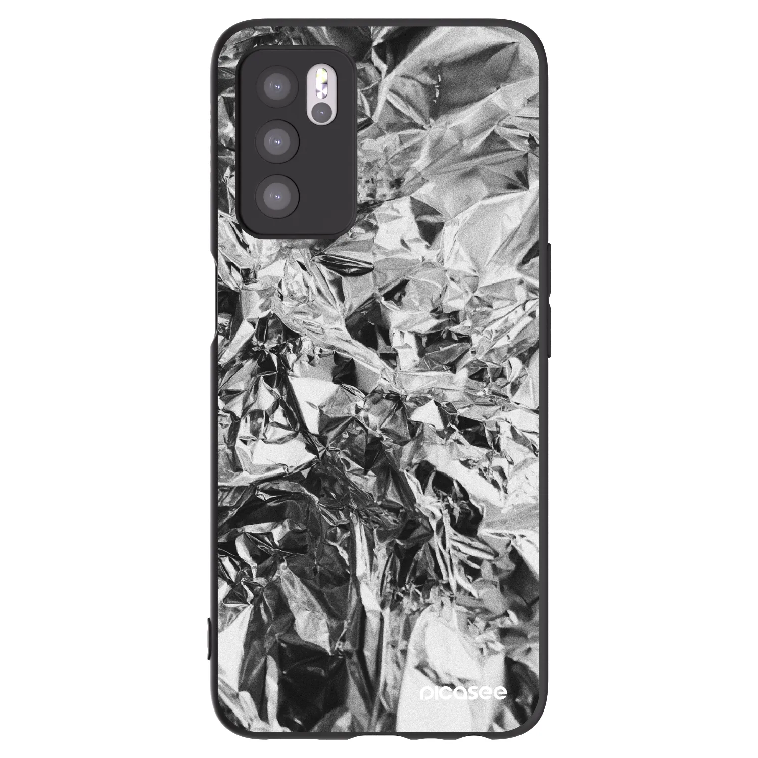 Picasee silikónový čierny obal pre OPPO A16s - Chrome