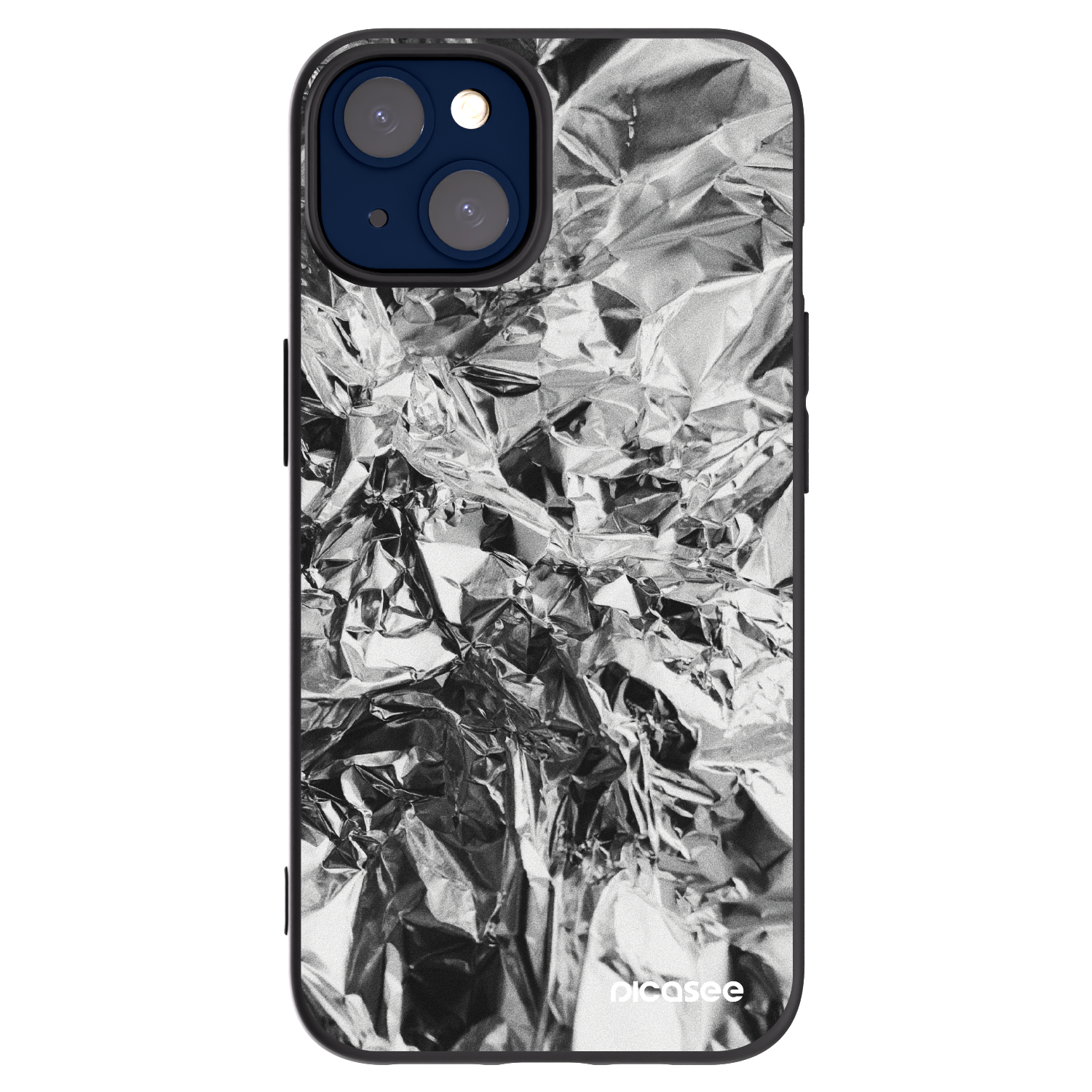 Silikónový čierny obal pre Apple iPhone 14 - Chrome
