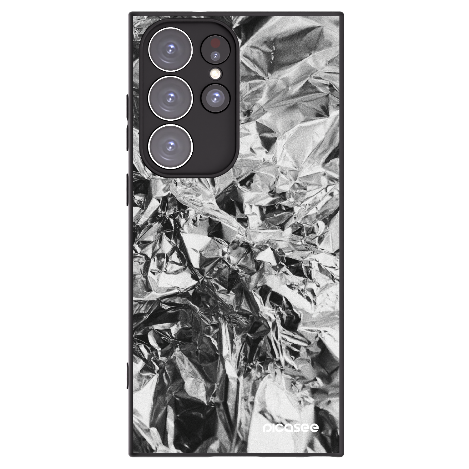 Picasee silikónový čierny obal pre Samsung Galaxy S23 Ultra 5G - Chrome