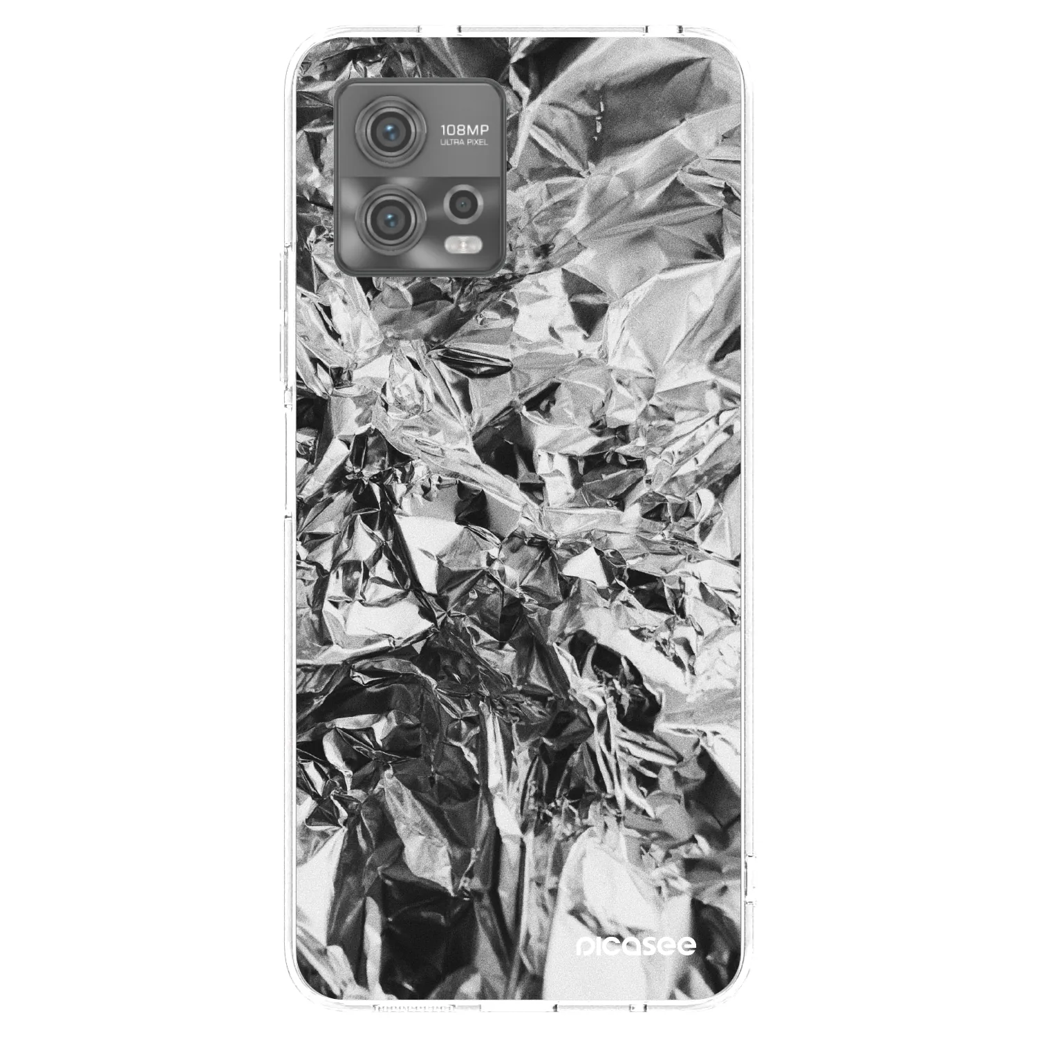 Picasee silikónový prehľadný obal pre Motorola Moto G72 - Chrome