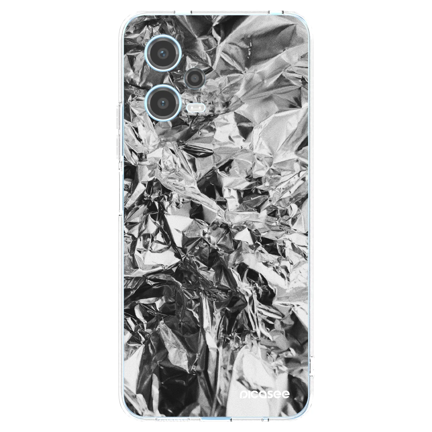 Picasee silikónový prehľadný obal pre Xiaomi Redmi Note 12 5G - Chrome
