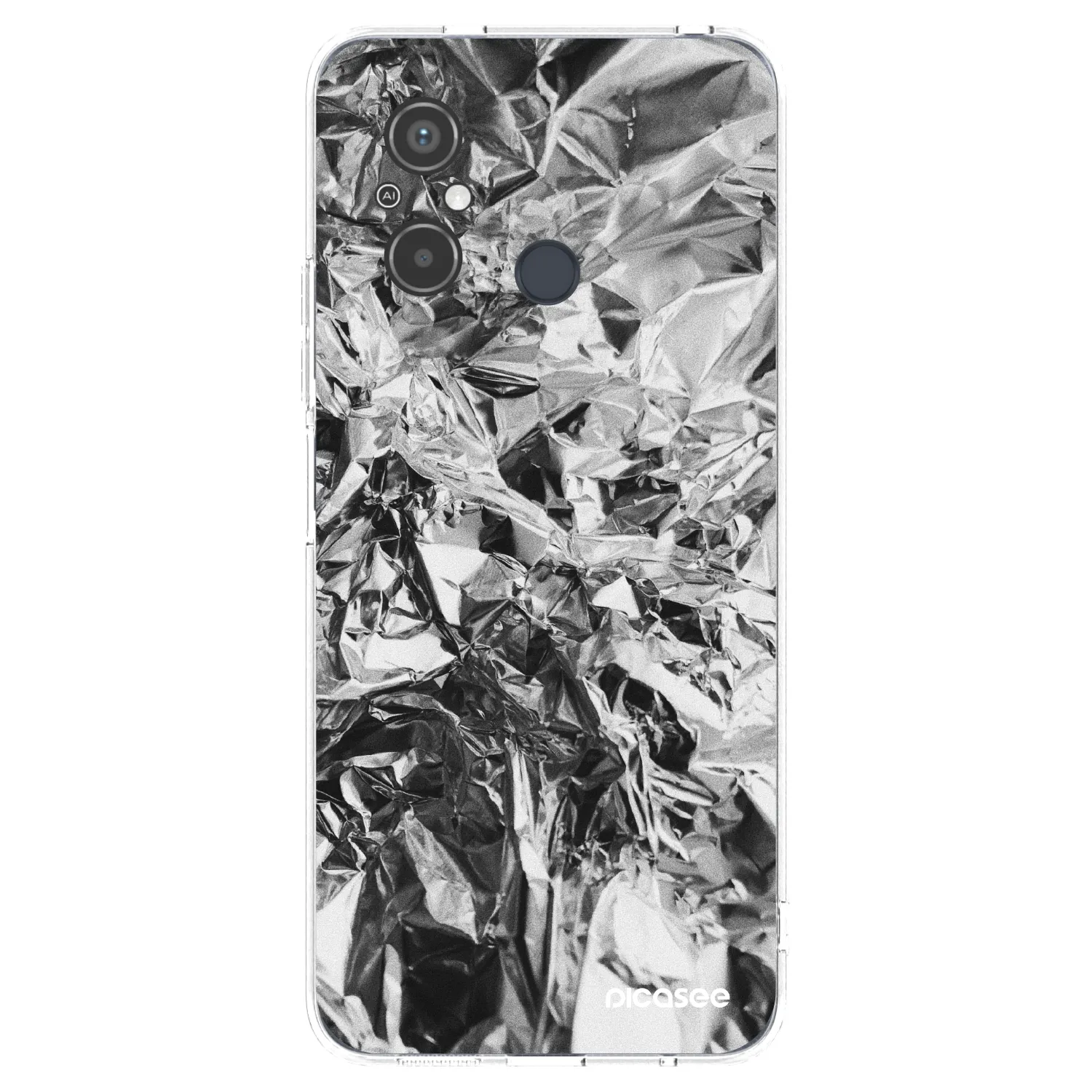 Silikónový prehľadný obal pre Xiaomi Redmi 12C - Chrome