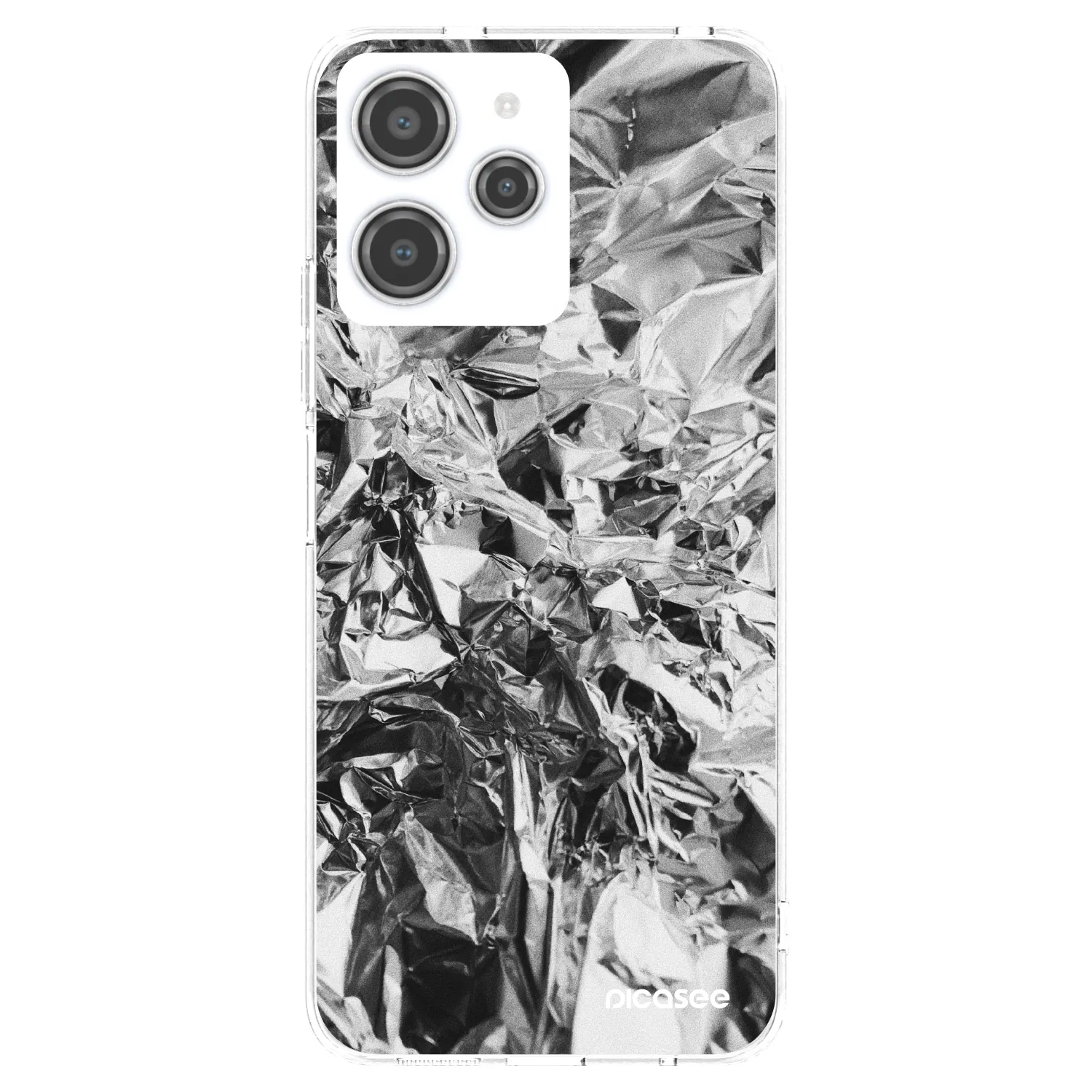 Silikónový prehľadný obal pre Xiaomi Redmi 12 4G - Chrome
