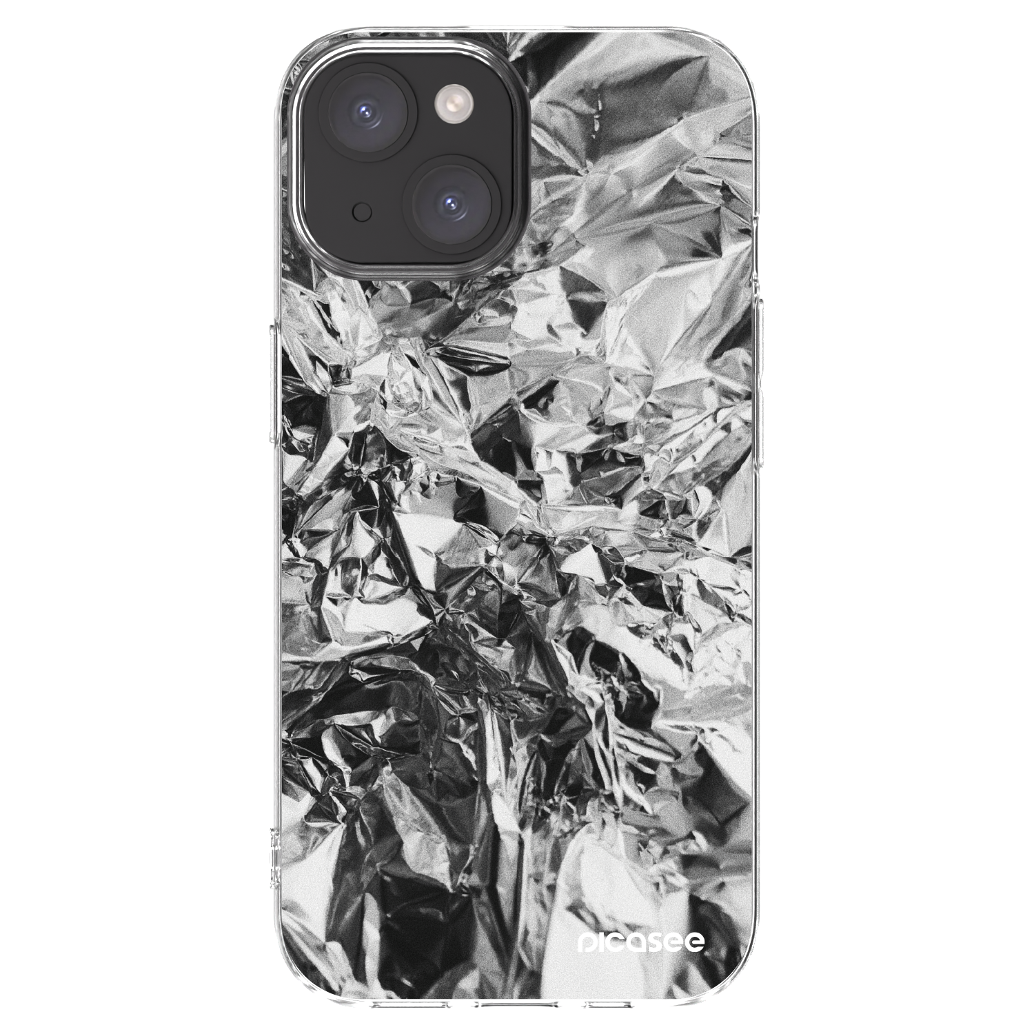 Silikónový prehľadný obal pre Apple iPhone 15 - Chrome