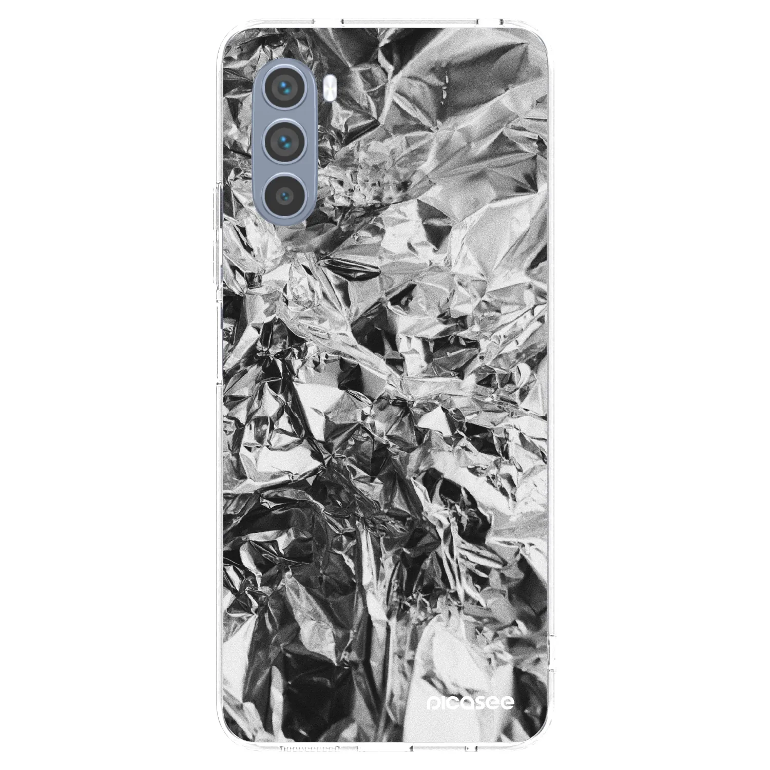 Silikónový prehľadný obal pre Motorola Moto G62 - Chrome