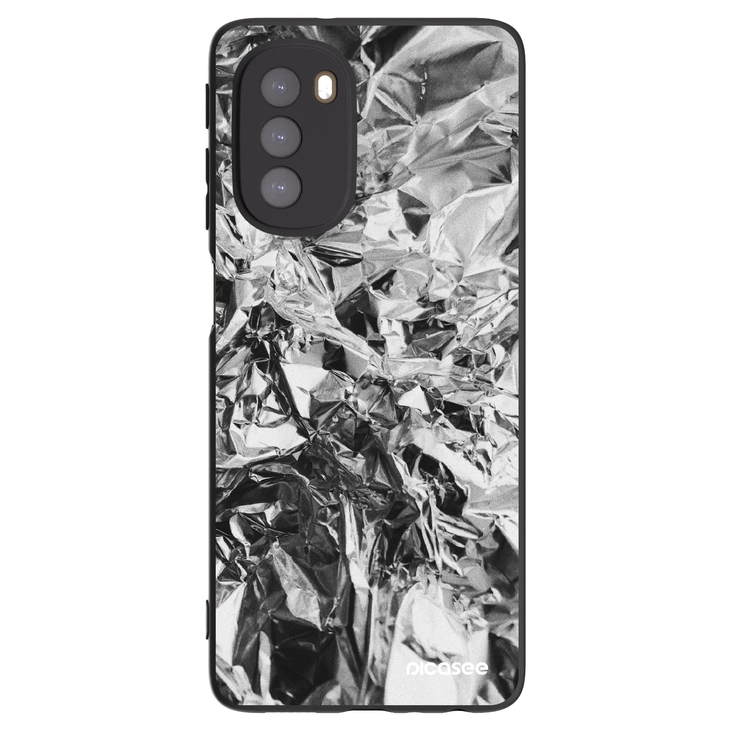 Picasee silikónový čierny obal pre Motorola Moto G51 - Chrome