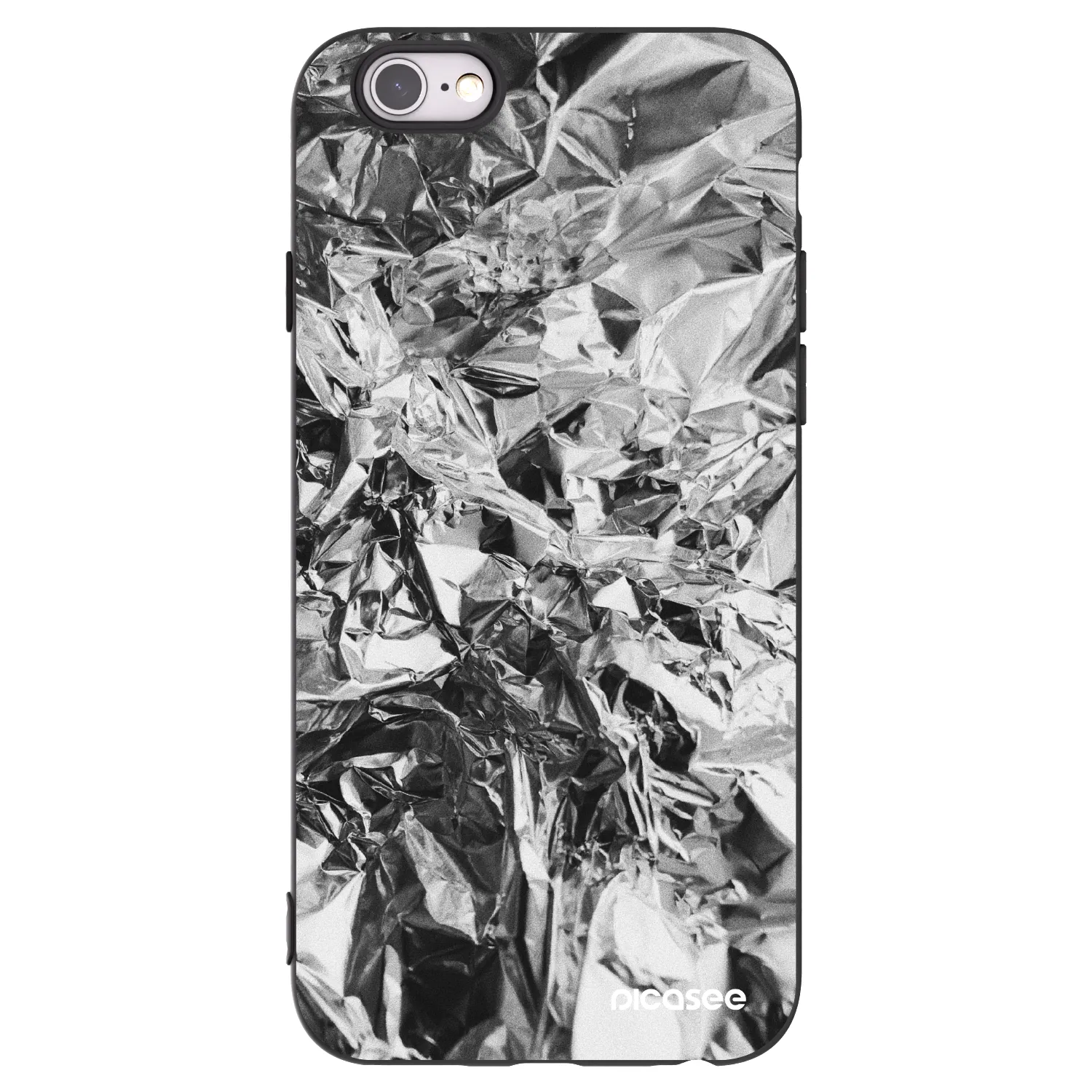 Picasee silikónový čierny obal pre Apple iPhone 6/6S - Chrome