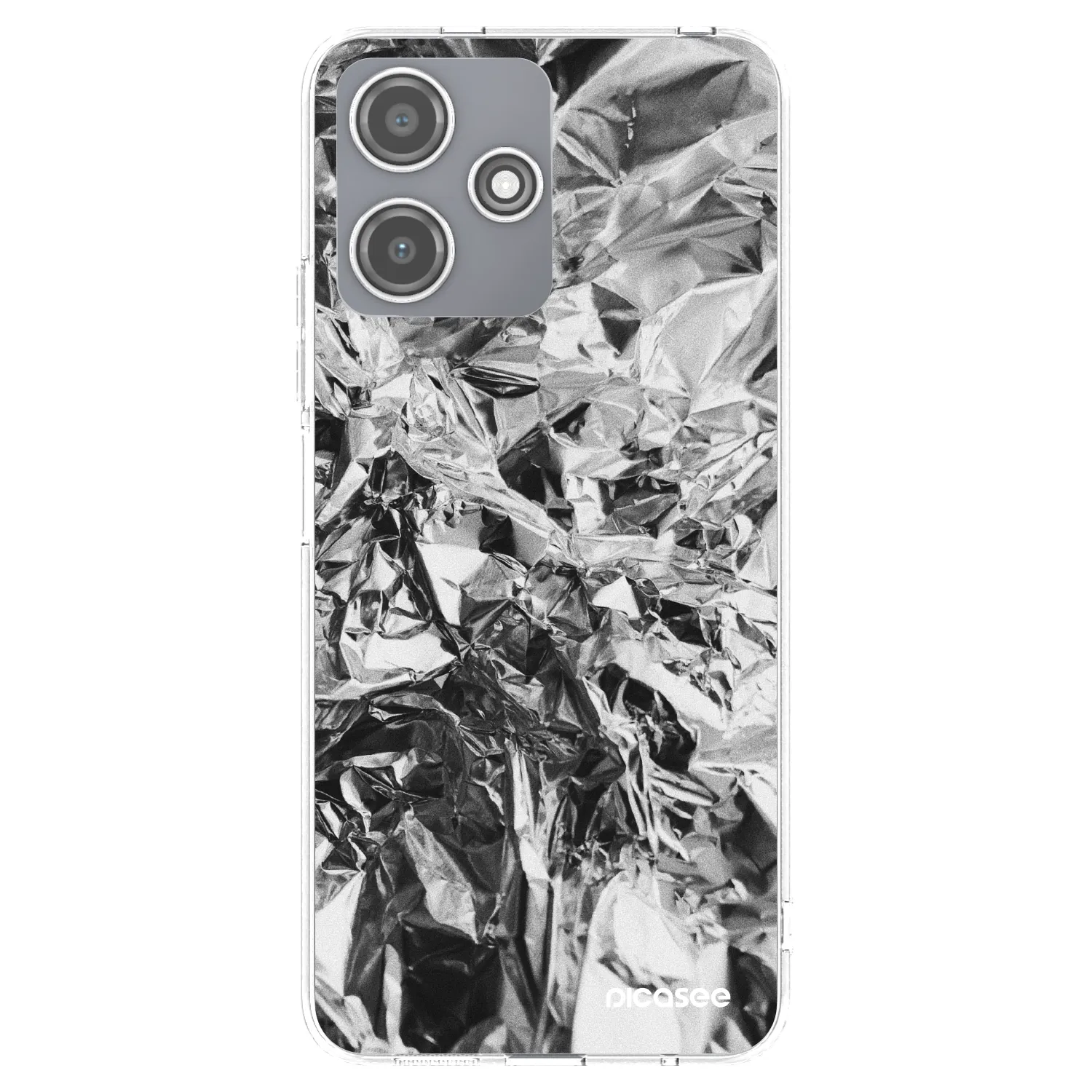 Picasee silikónový prehľadný obal pre Xiaomi Redmi 12 5G - Chrome