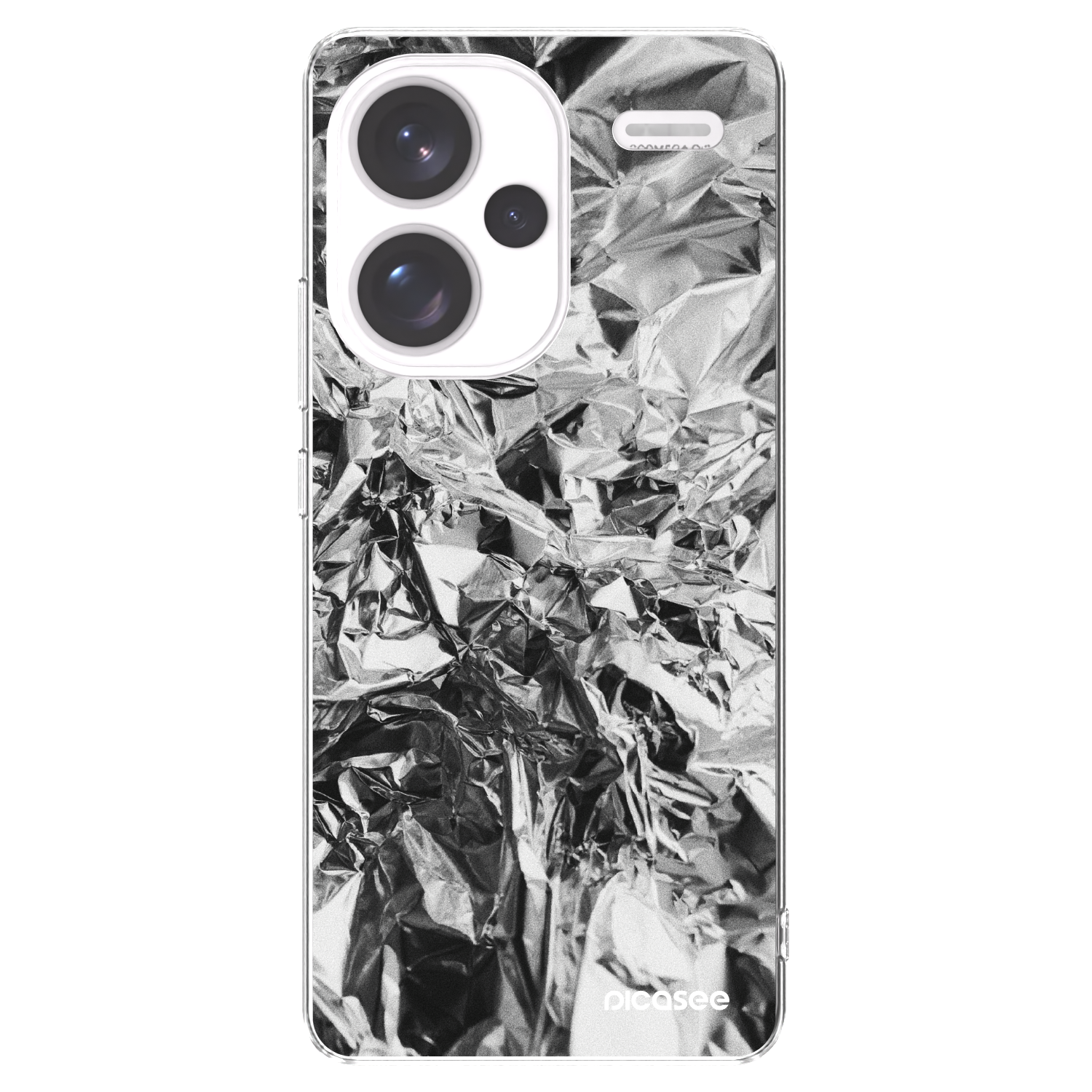 Picasee silikónový prehľadný obal pre Xiaomi Redmi Note 13 Pro+ 5G - Chrome