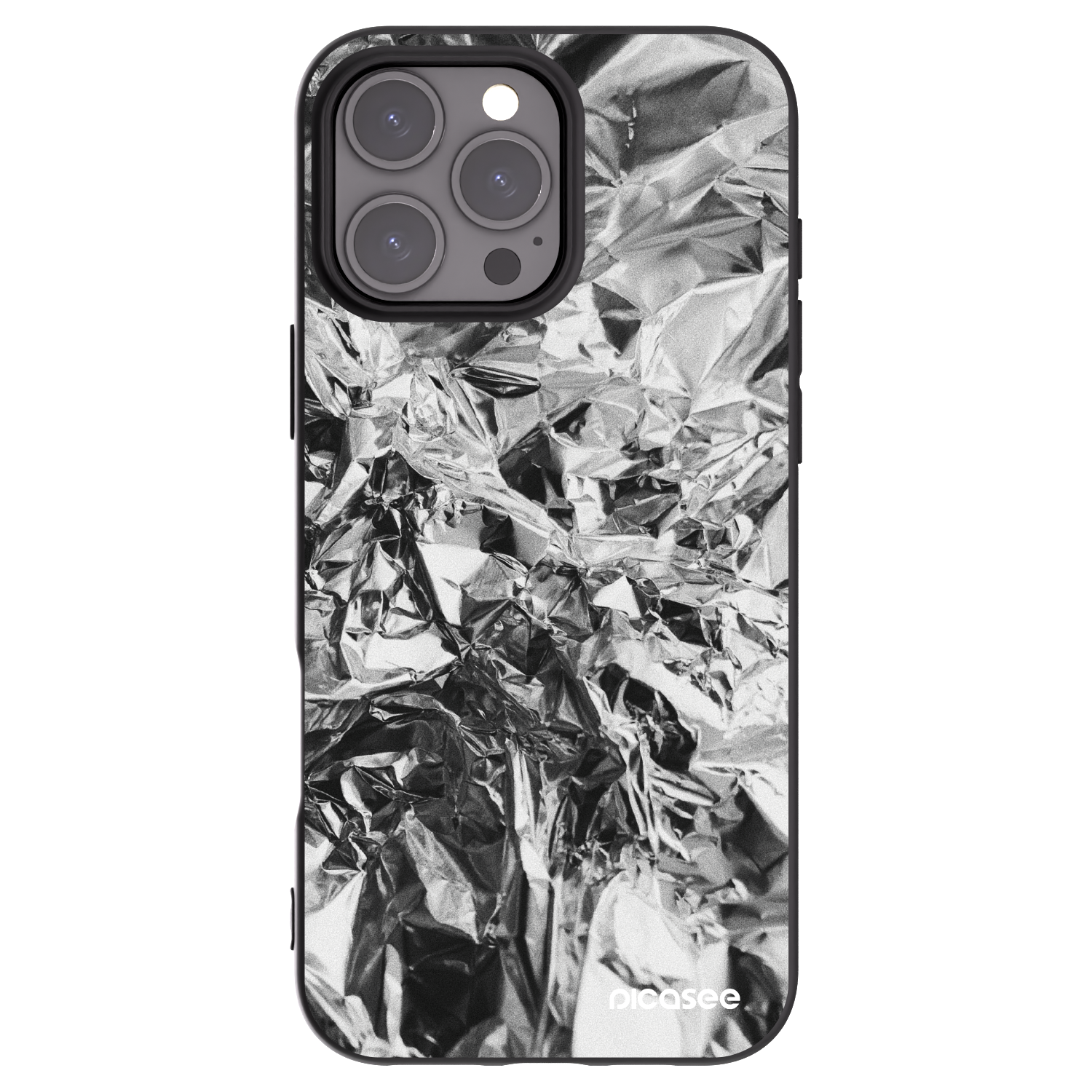 Silikónový čierny obal pre Apple iPhone 16 Pro Max - Chrome