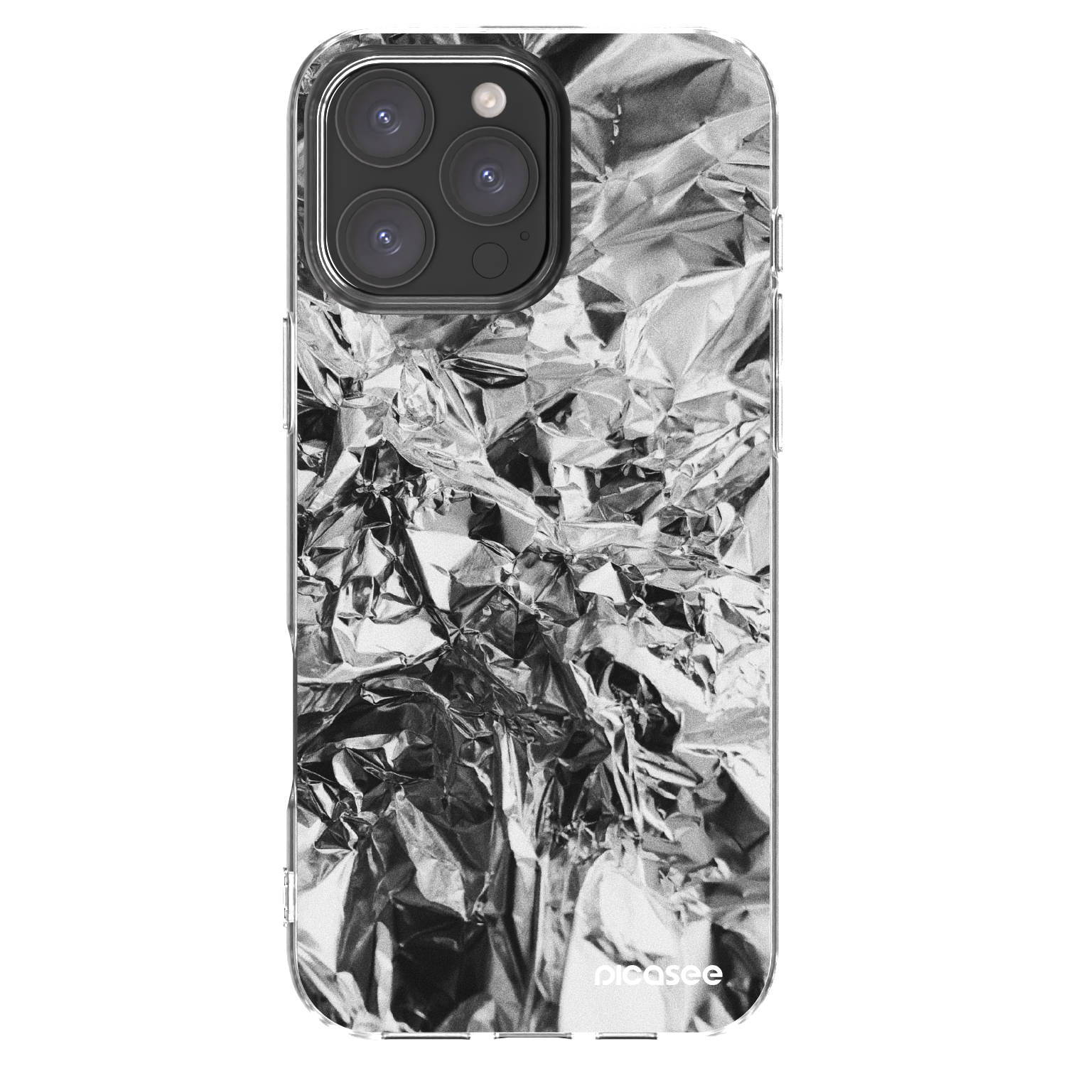 Silikónový prehľadný obal pre Apple iPhone 16 Pro Max - Chrome