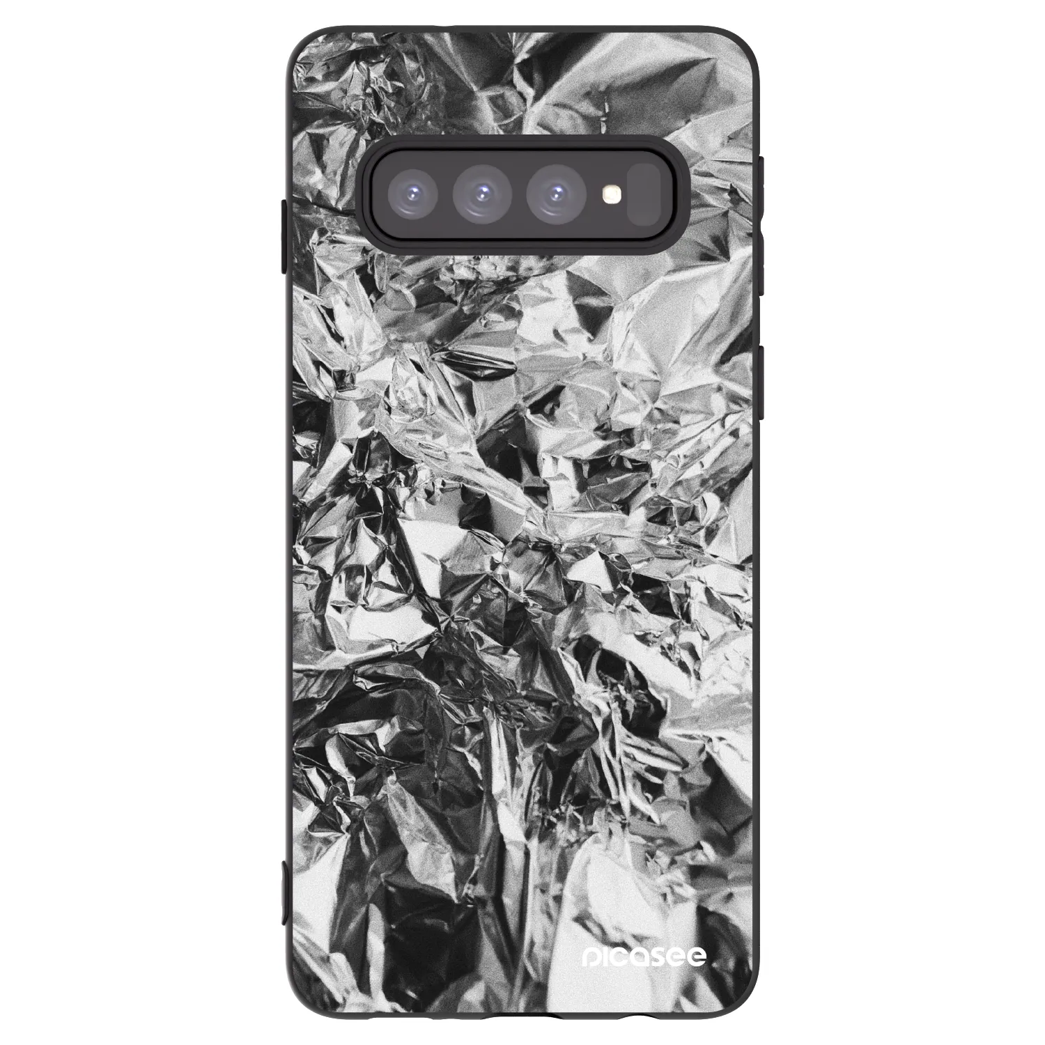 Picasee silikónový čierny obal pre Samsung Galaxy S10 G973 - Chrome