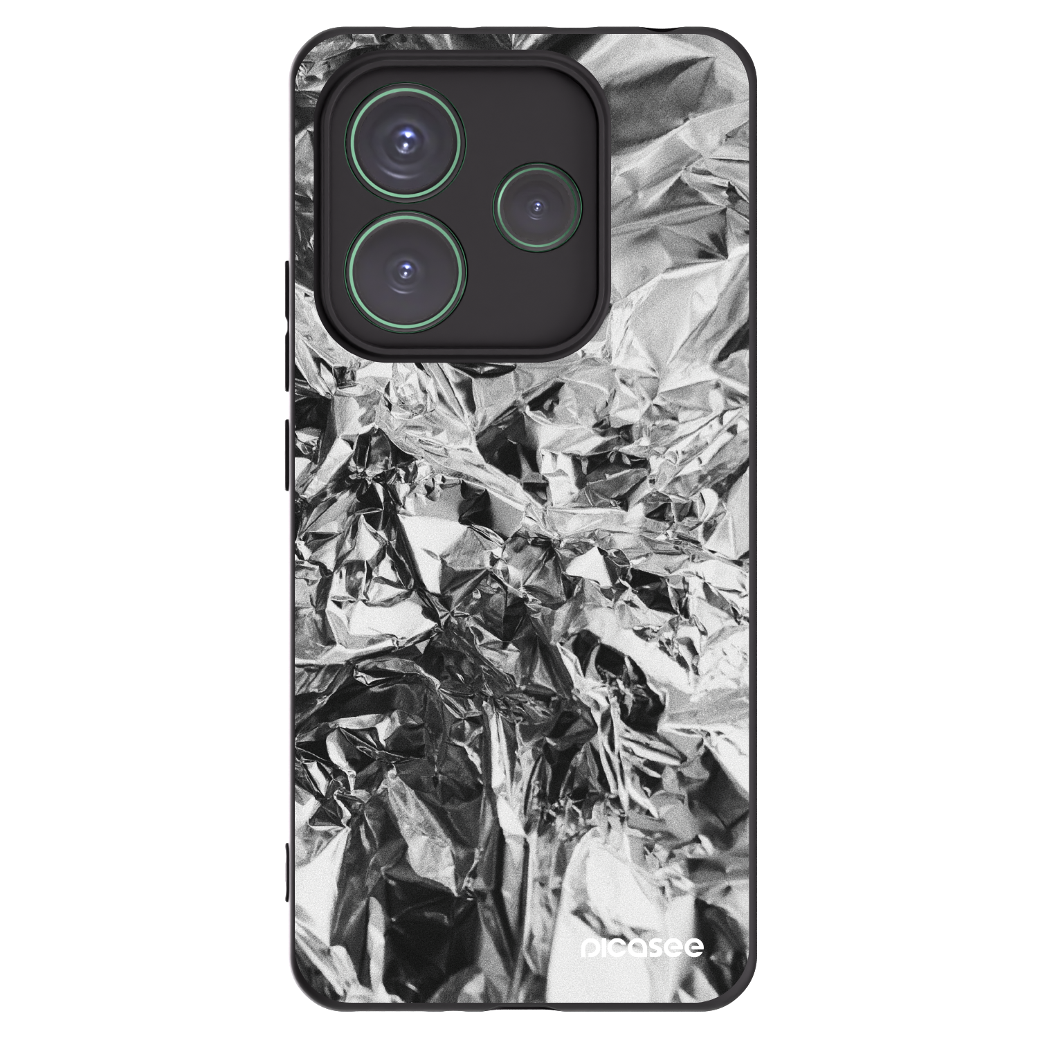 Silikónový čierny obal pre Xiaomi Redmi Note 14 5G - Chrome