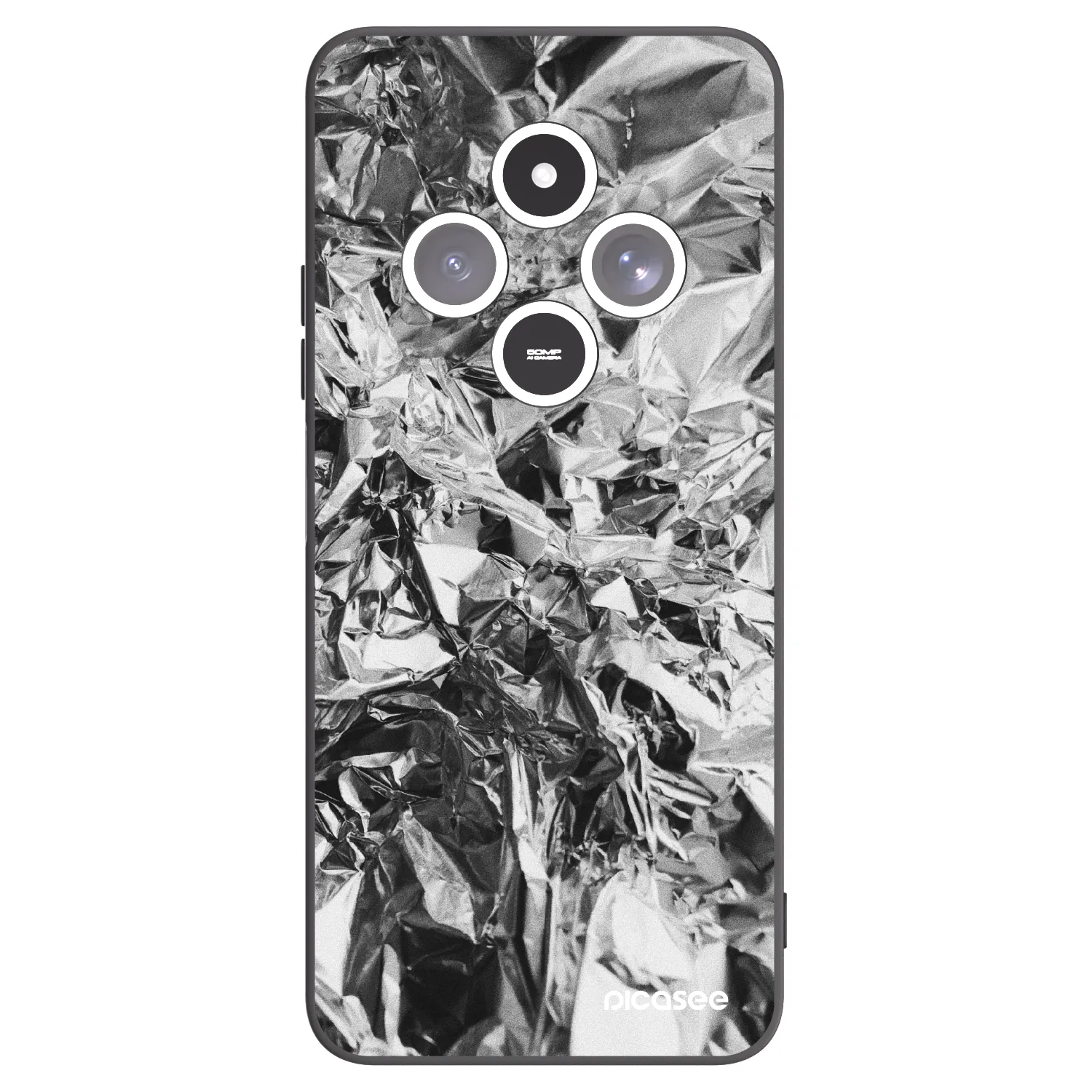 Picasee silikónový čierny obal pre Xiaomi Redmi 14C - Chrome