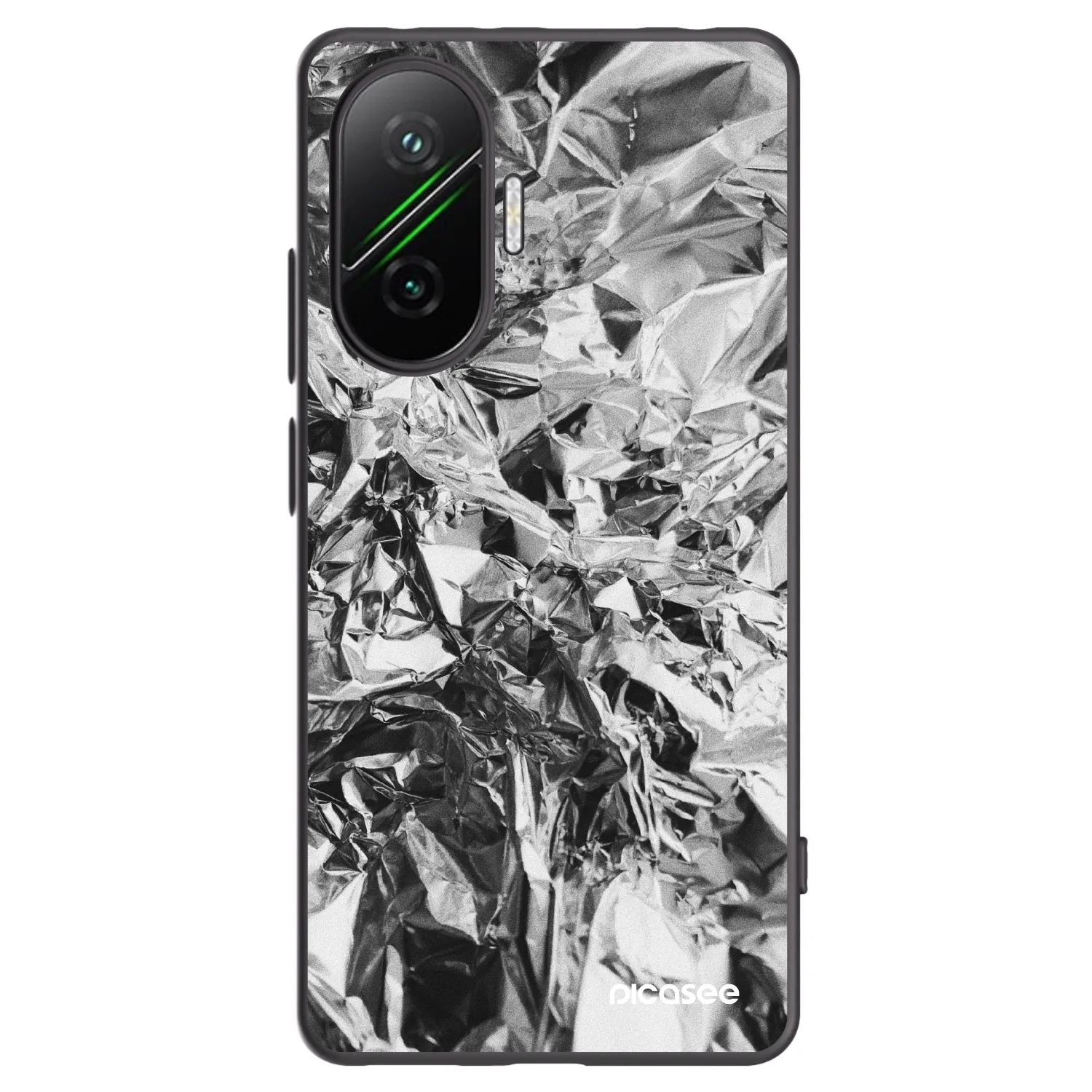 Silikónový čierny obal pre Xiaomi Poco F7 5G - Chrome