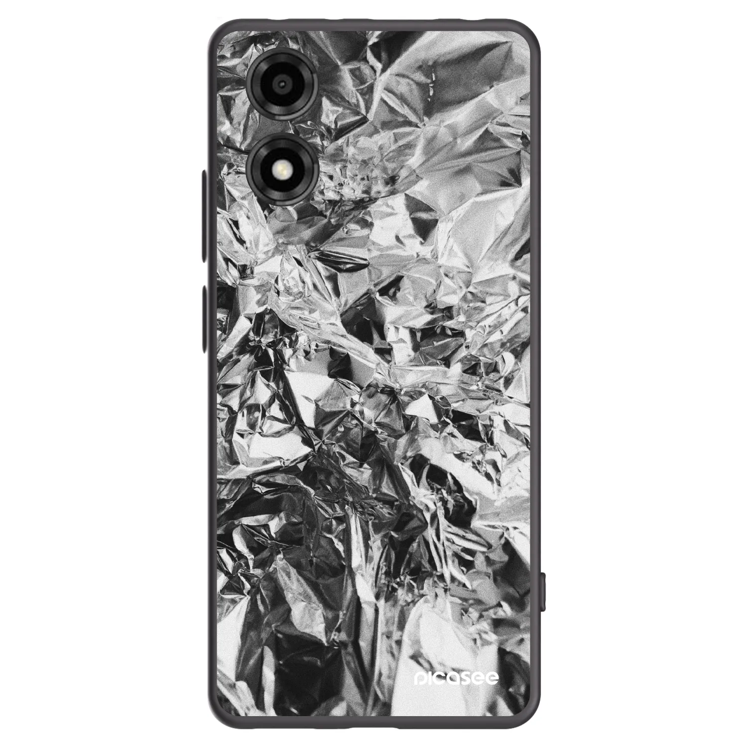 Picasee silikónový čierny obal pre Motorola Moto E14 - Chrome