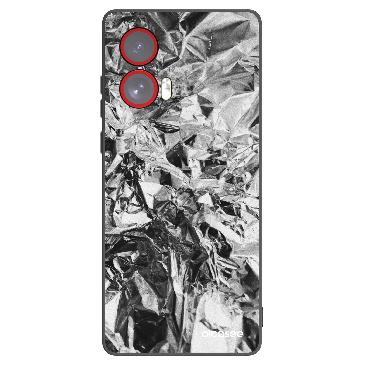 Silikónový čierny obal pre Motorola Edge 50 Fusion - Chrome