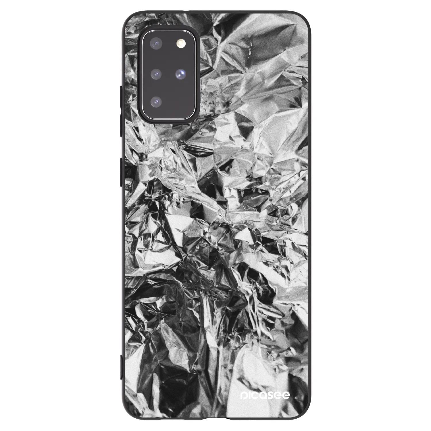 Picasee silikónový čierny obal pre Samsung Galaxy S20+ G985F - Chrome