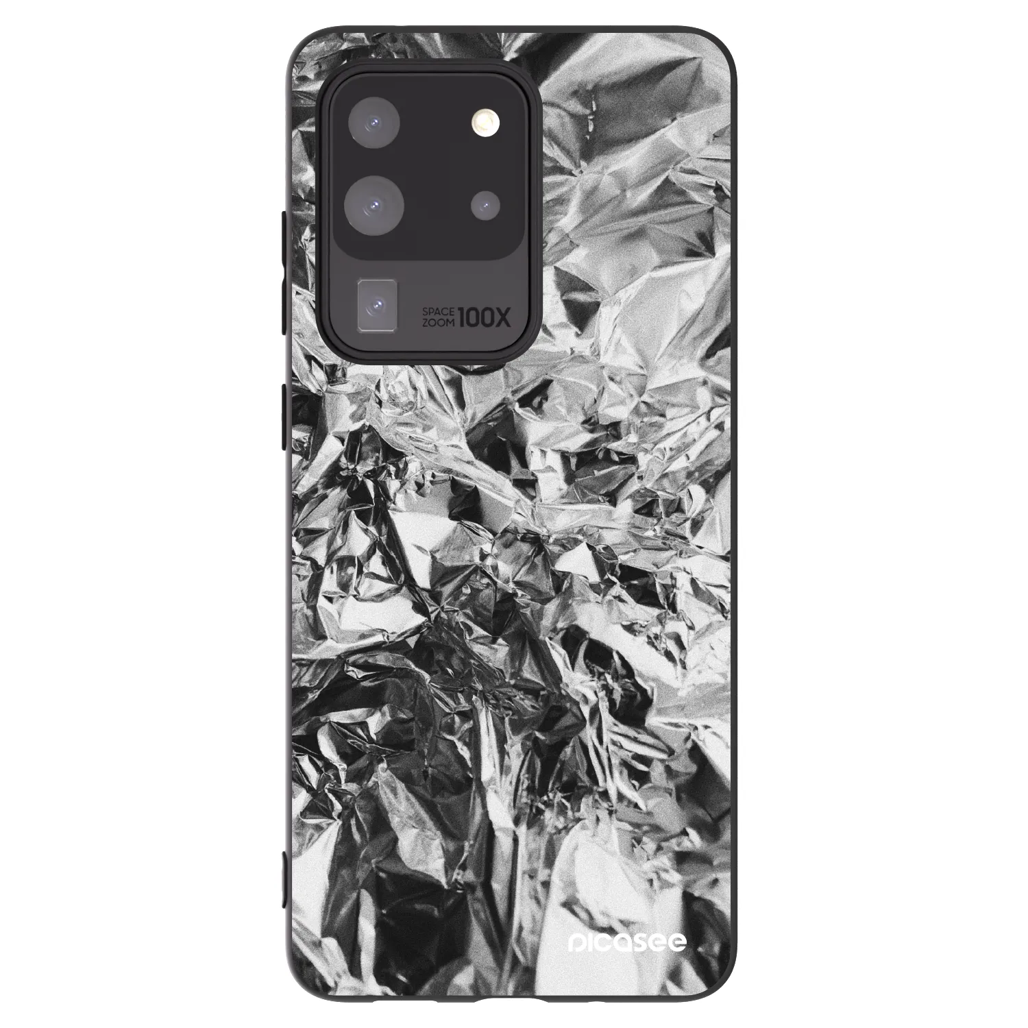 Picasee silikónový čierny obal pre Samsung Galaxy S20 Ultra 5G G988F - Chrome