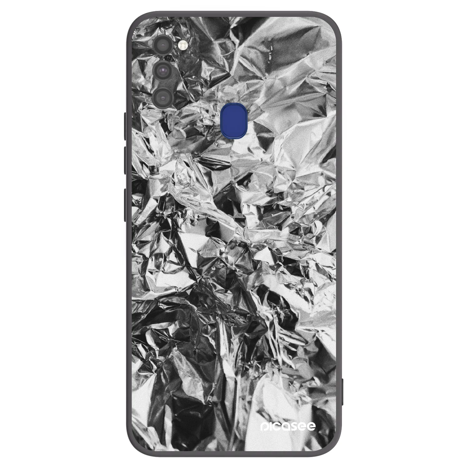 Picasee silikónový čierny obal pre Samsung Galaxy M21 M215F - Chrome