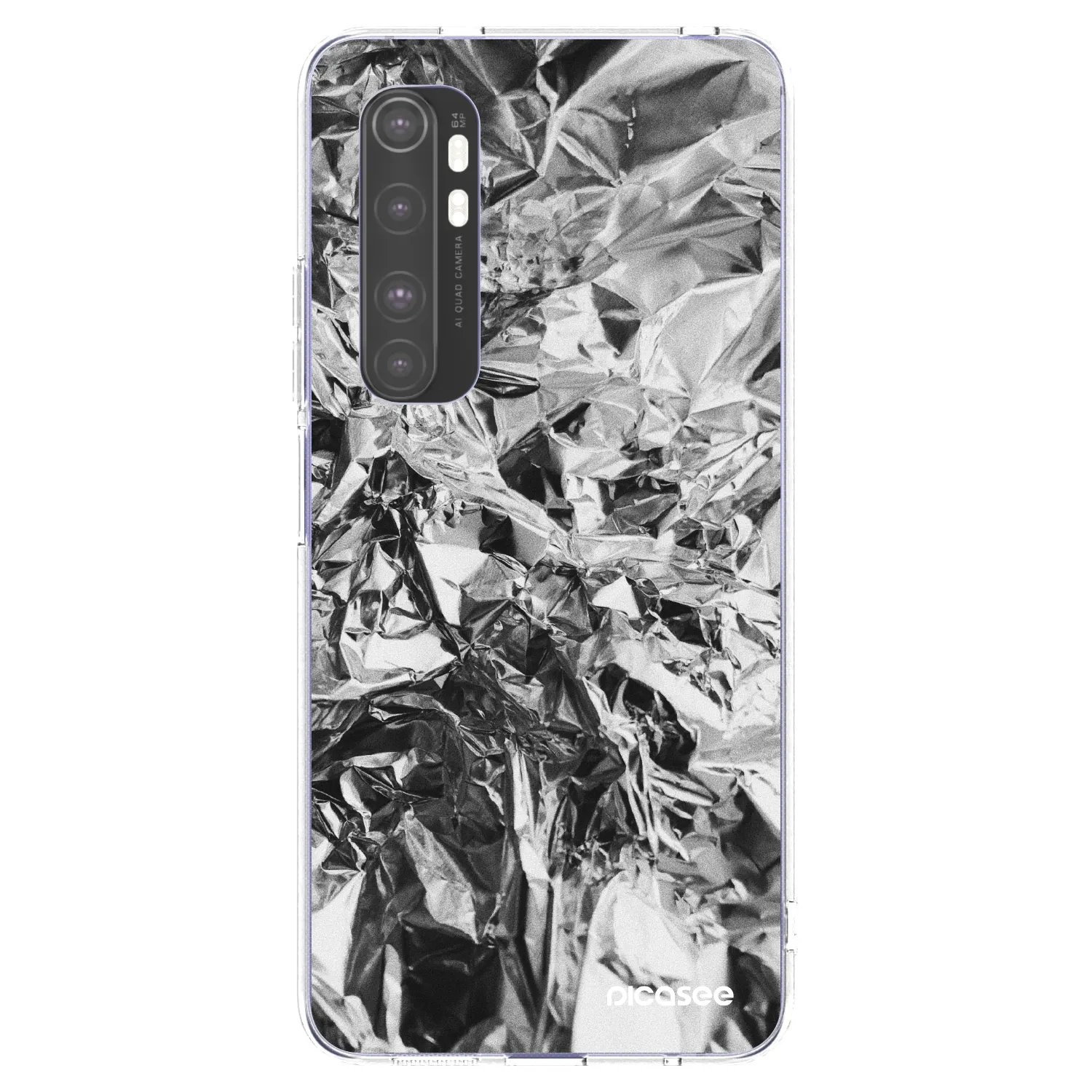 Picasee silikónový prehľadný obal pre Xiaomi Mi Note 10 Lite - Chrome