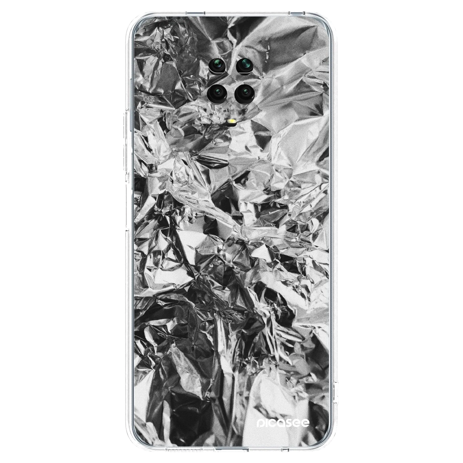 Picasee silikónový prehľadný obal pre Xiaomi Redmi Note 9S - Chrome