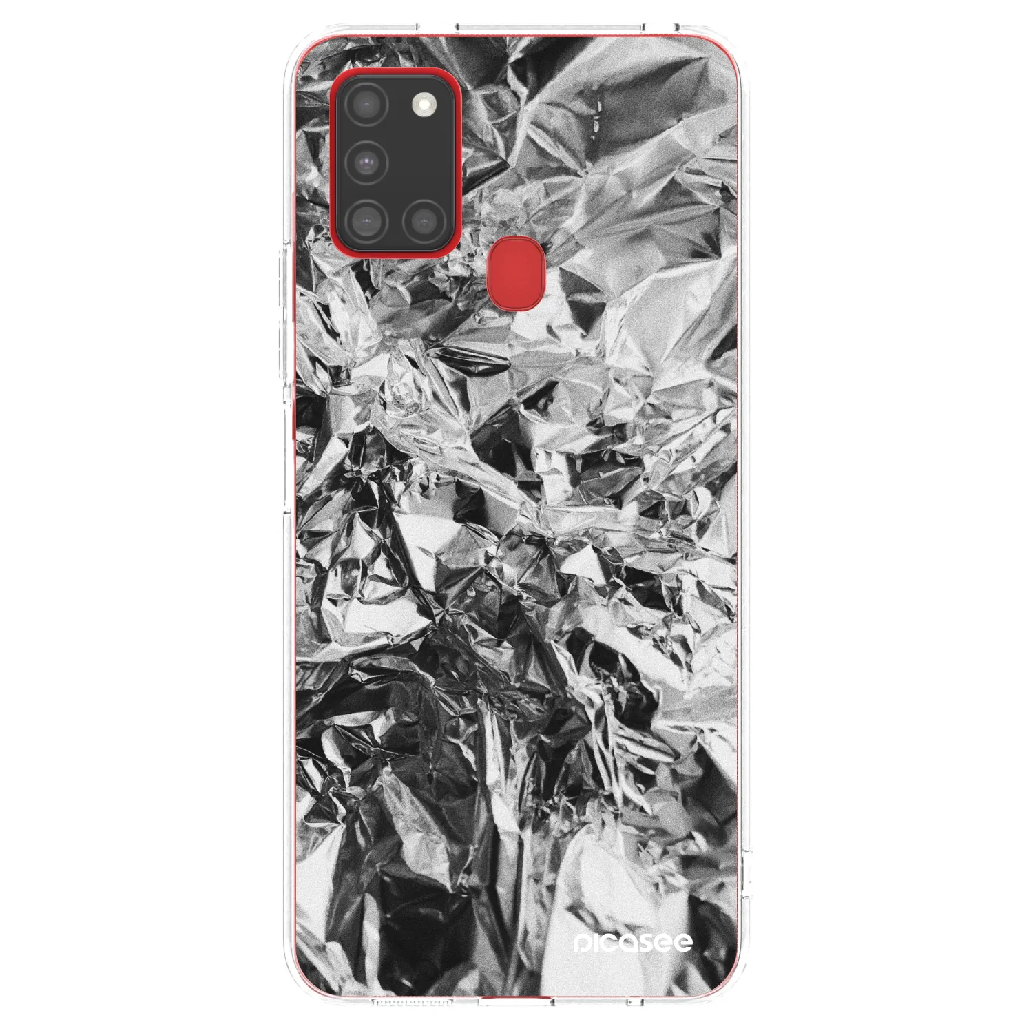 Picasee silikónový prehľadný obal pre Samsung Galaxy A21s - Chrome