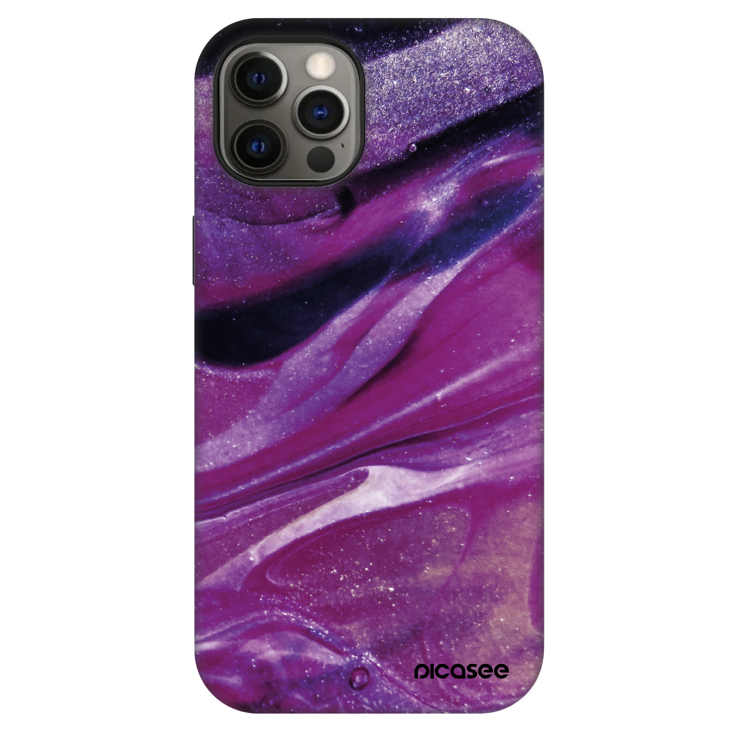Picasee Fashion Case MagSafe pre Apple iPhone 12 - Purple glitter