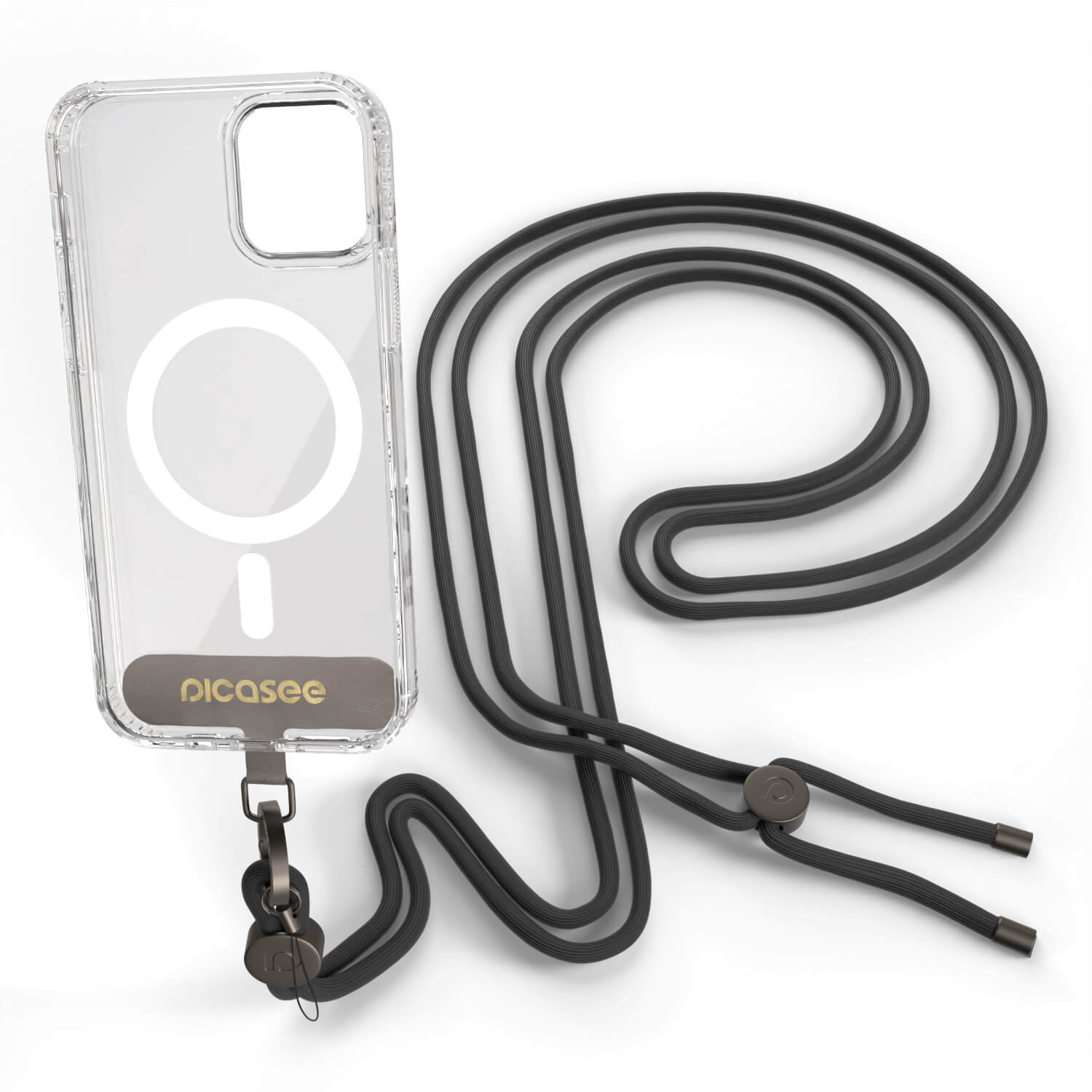 Picasee Cross-body phone strap - Čierný
