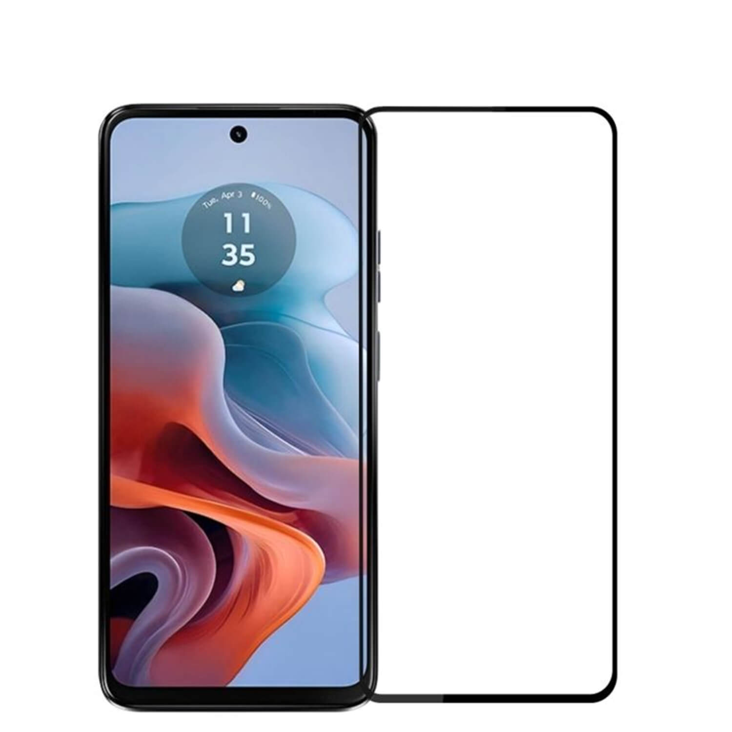 3x Picasee 3D ochranné tvrdené sklo s rámčekom pre Motorola Moto G34 5G - čierné - 2+1 zdarma