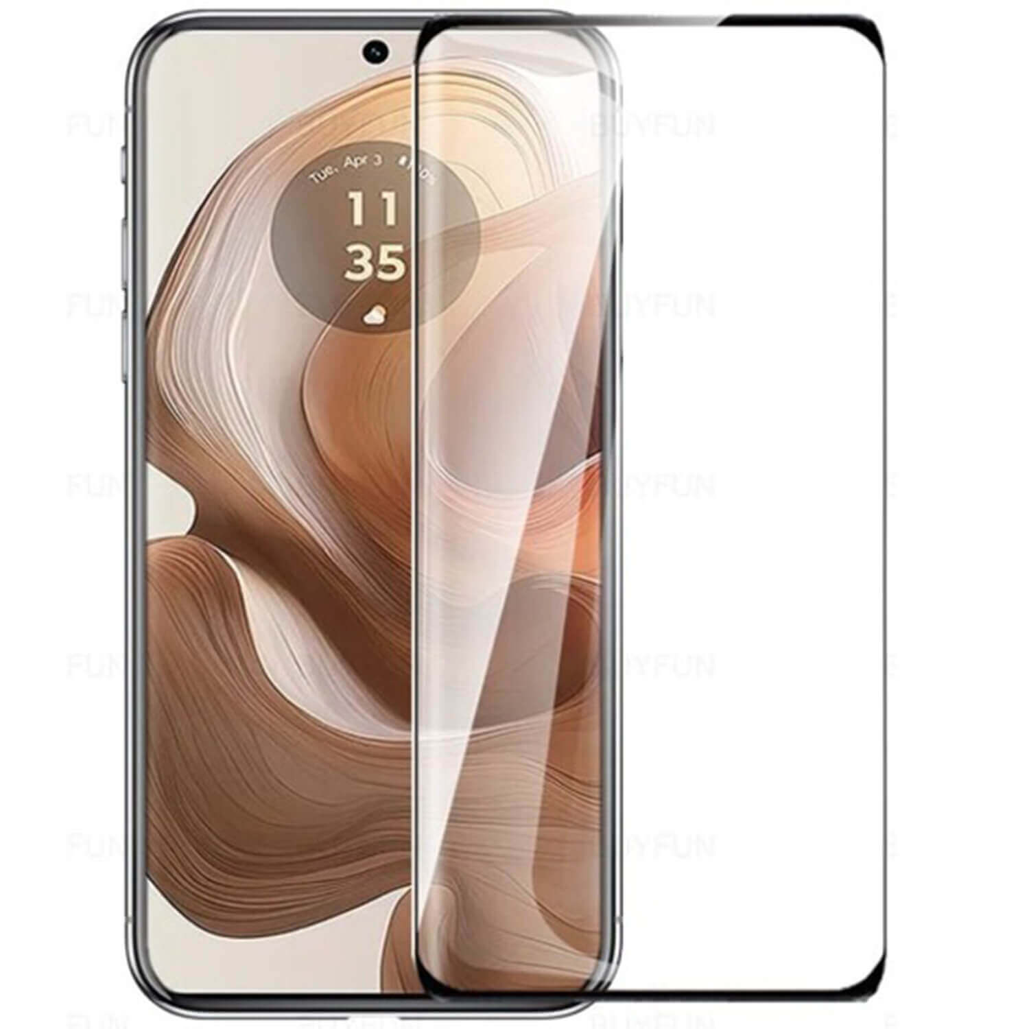 3x Picasee 3D ochranné tvrdené sklo s rámčekom pre Motorola Edge 60 Fusion - čierné - 2+1 zdarma