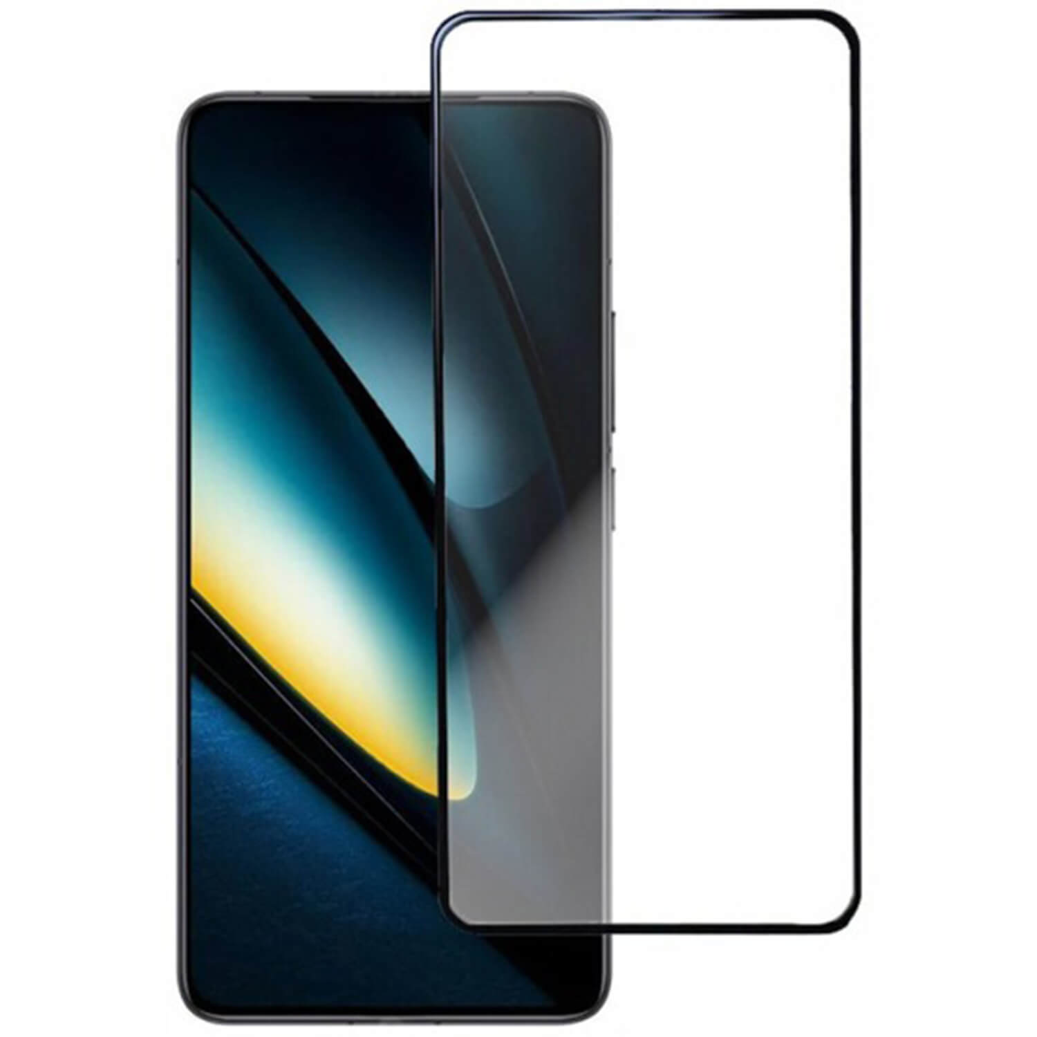 3x Picasee 3D ochranné tvrdené sklo s rámčekom pre Xiaomi Poco F6 - čierné - 2+1 zdarma