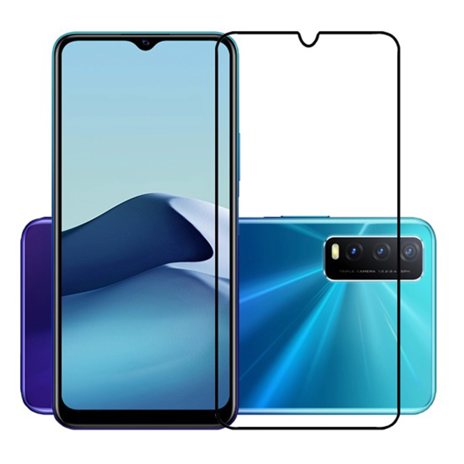 Picasee 3D ochranné tvrdené sklo s rámčekom pre Vivo Y29s 5G - čierné