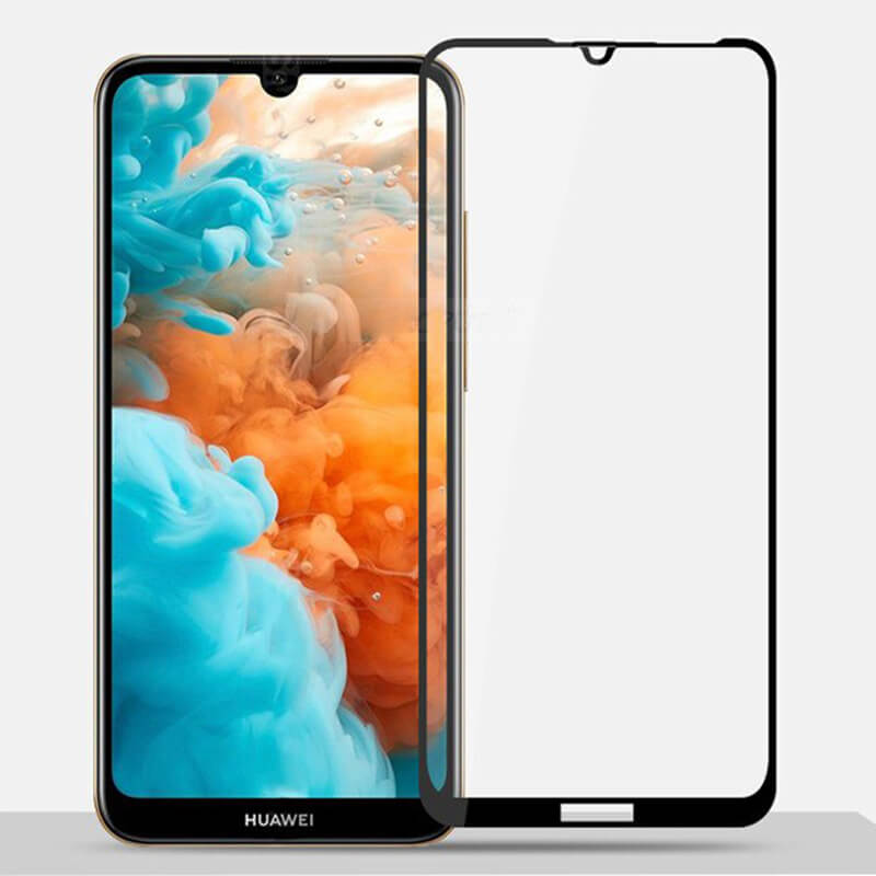3D ochranné tvrdené sklo s rámčekom pre Huawei Y6 2019 - čierné